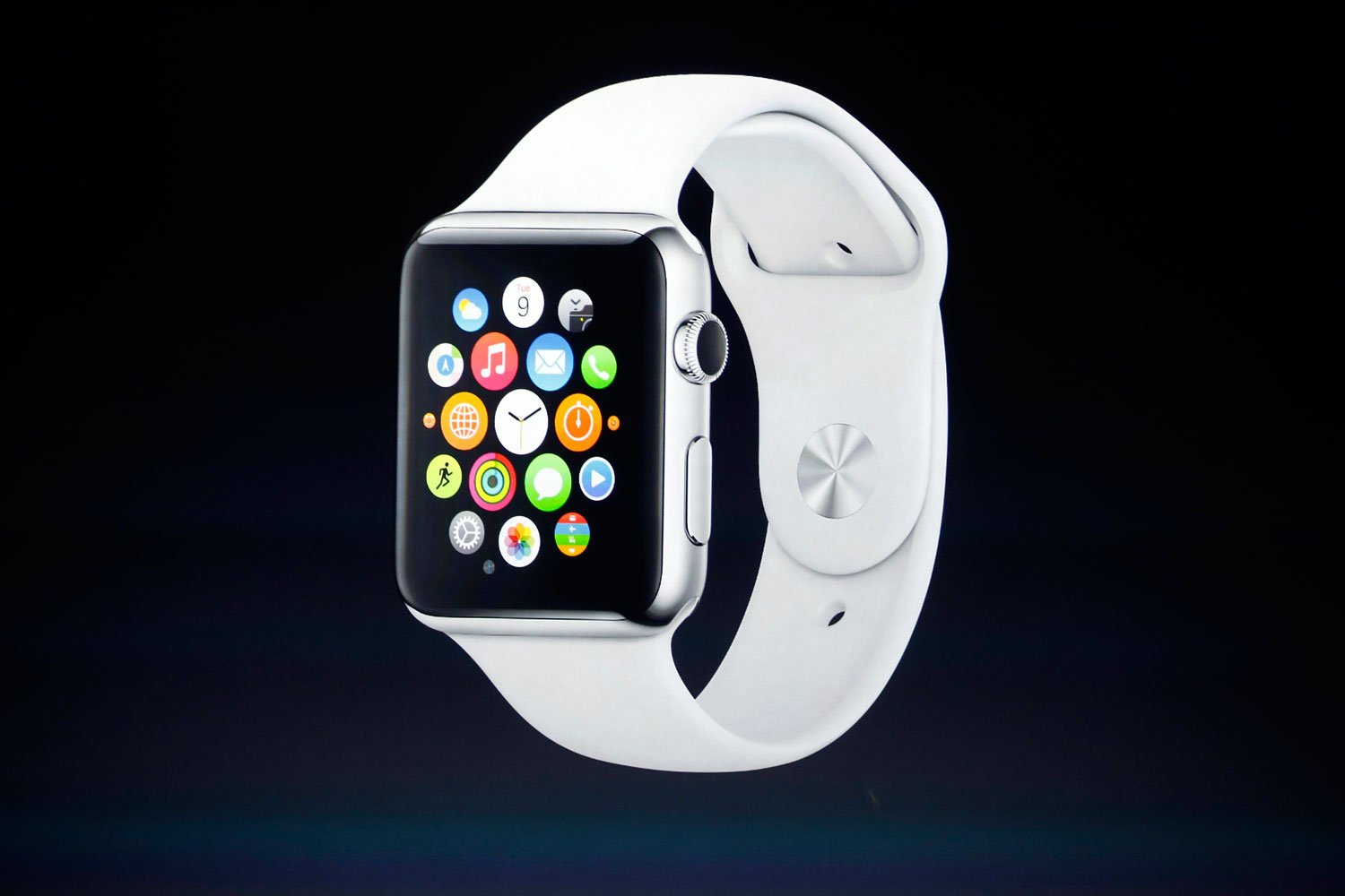 Apple Watch is seen during an Apple event at the Flint Center in Cupertino
