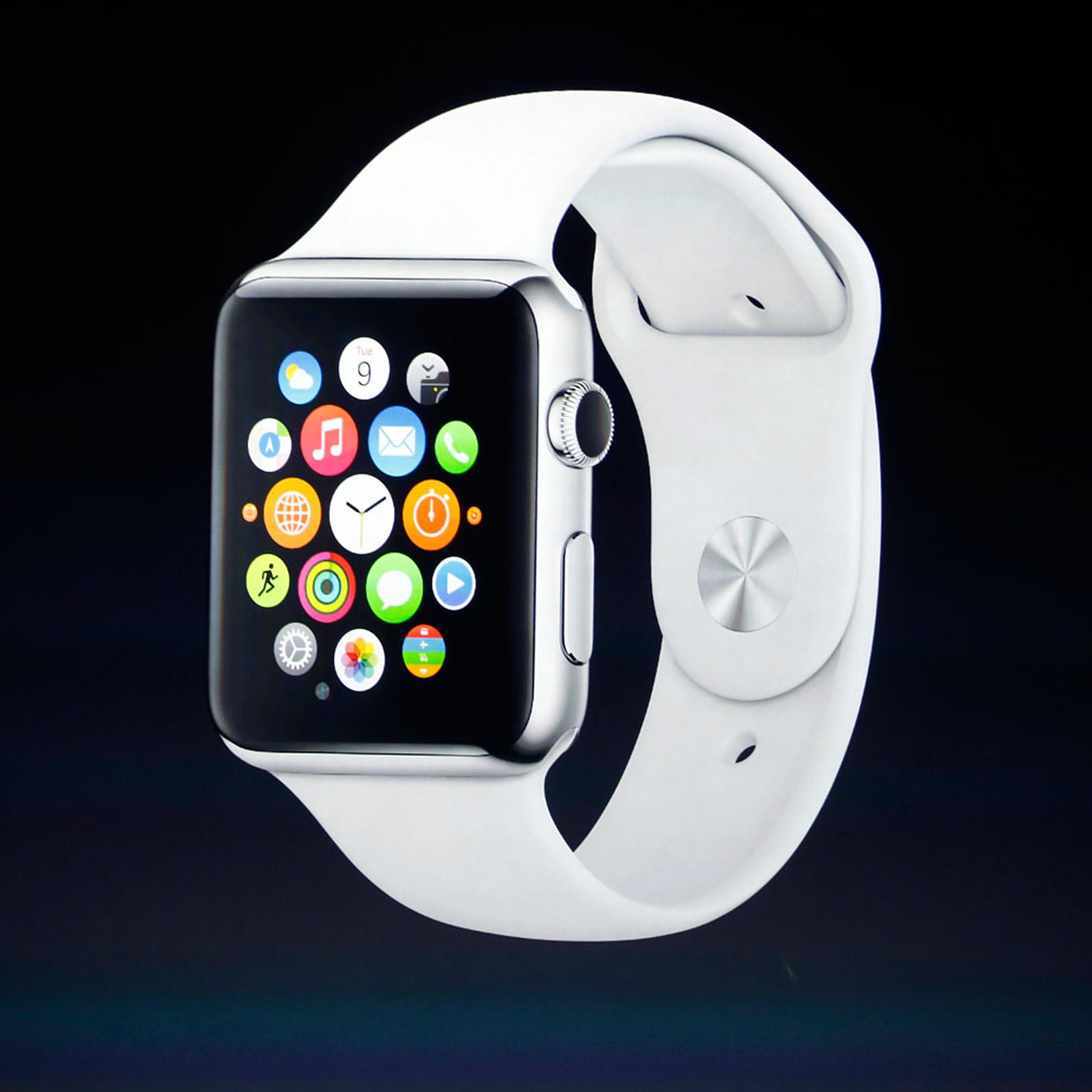 Apple Watch is seen during an Apple event at the Flint Center in Cupertino