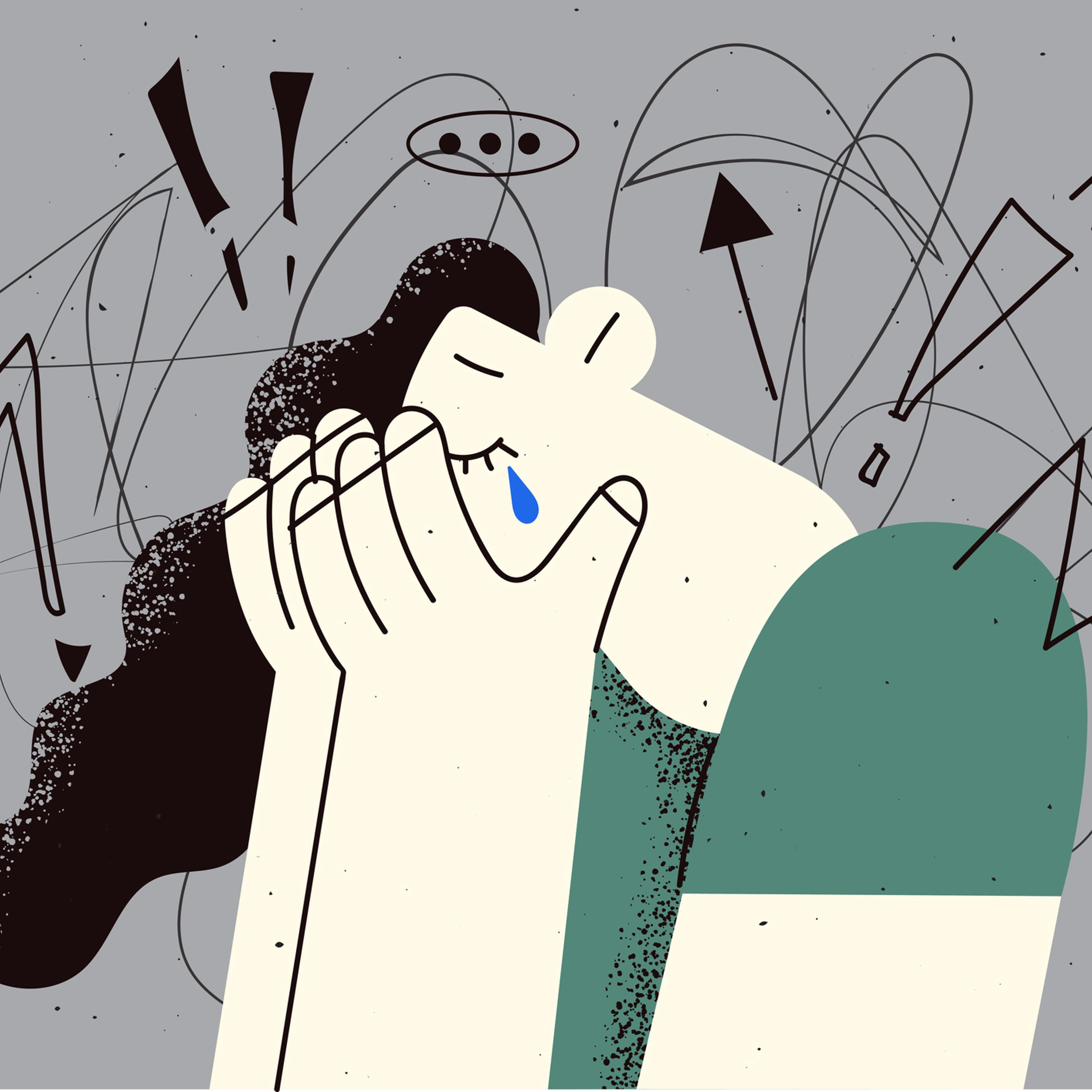 Obsessive compulsive, anxiety disorder concept