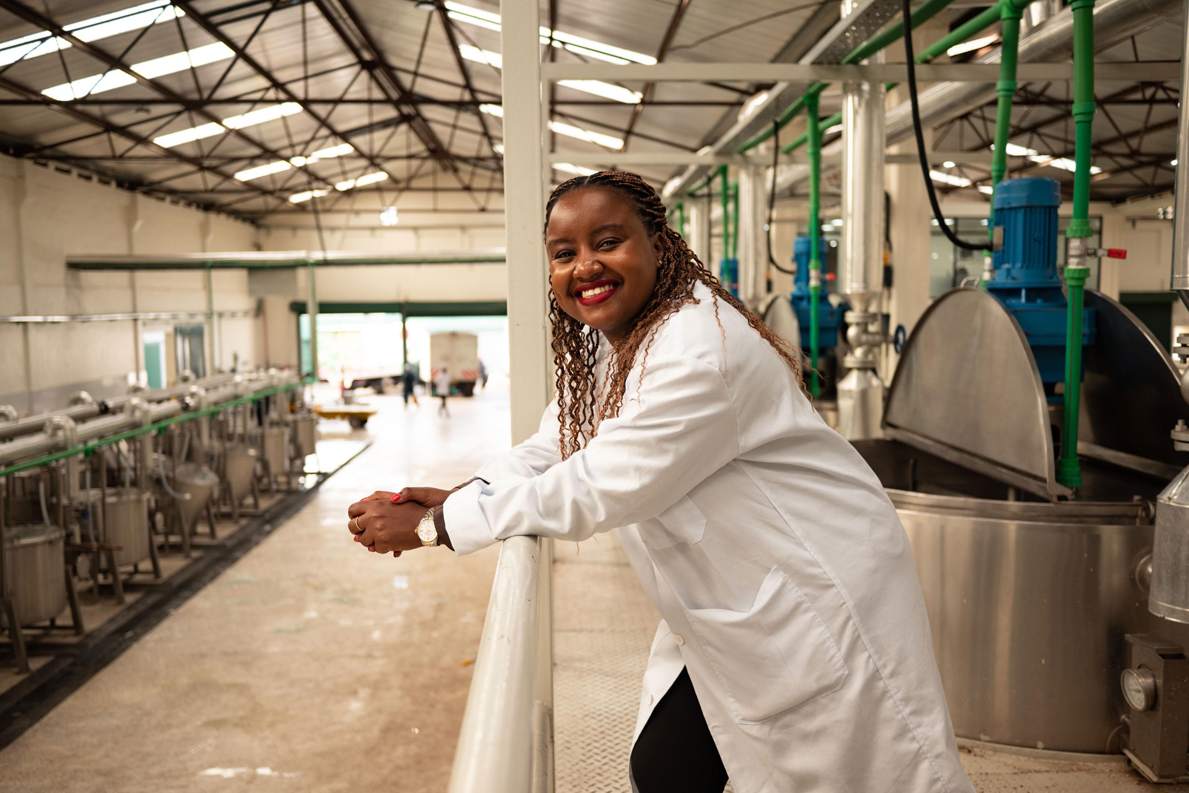 Wawira Njiru, the founder of Food4Education, at the Food4Education Giga Kitchen in Industrial area, Nairobi, Kenya, on Oct. 18, 2023