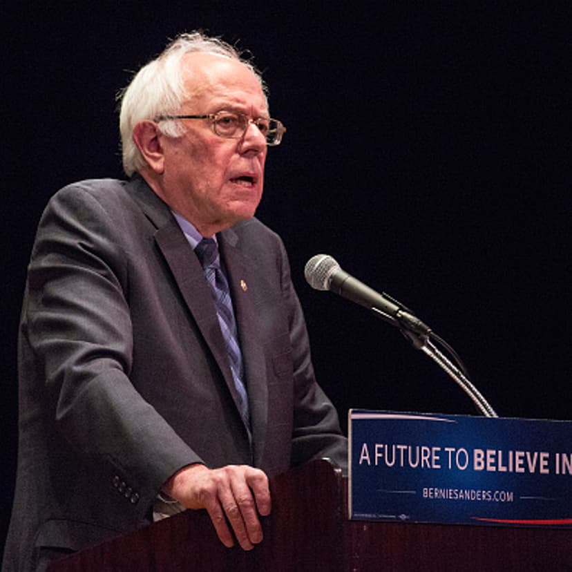 Democratic presidential candidate Sen. Bernie Sanders (I-VT) outlines his plan to reform the U.S. financial sector on January 5, 2016 in New York City.