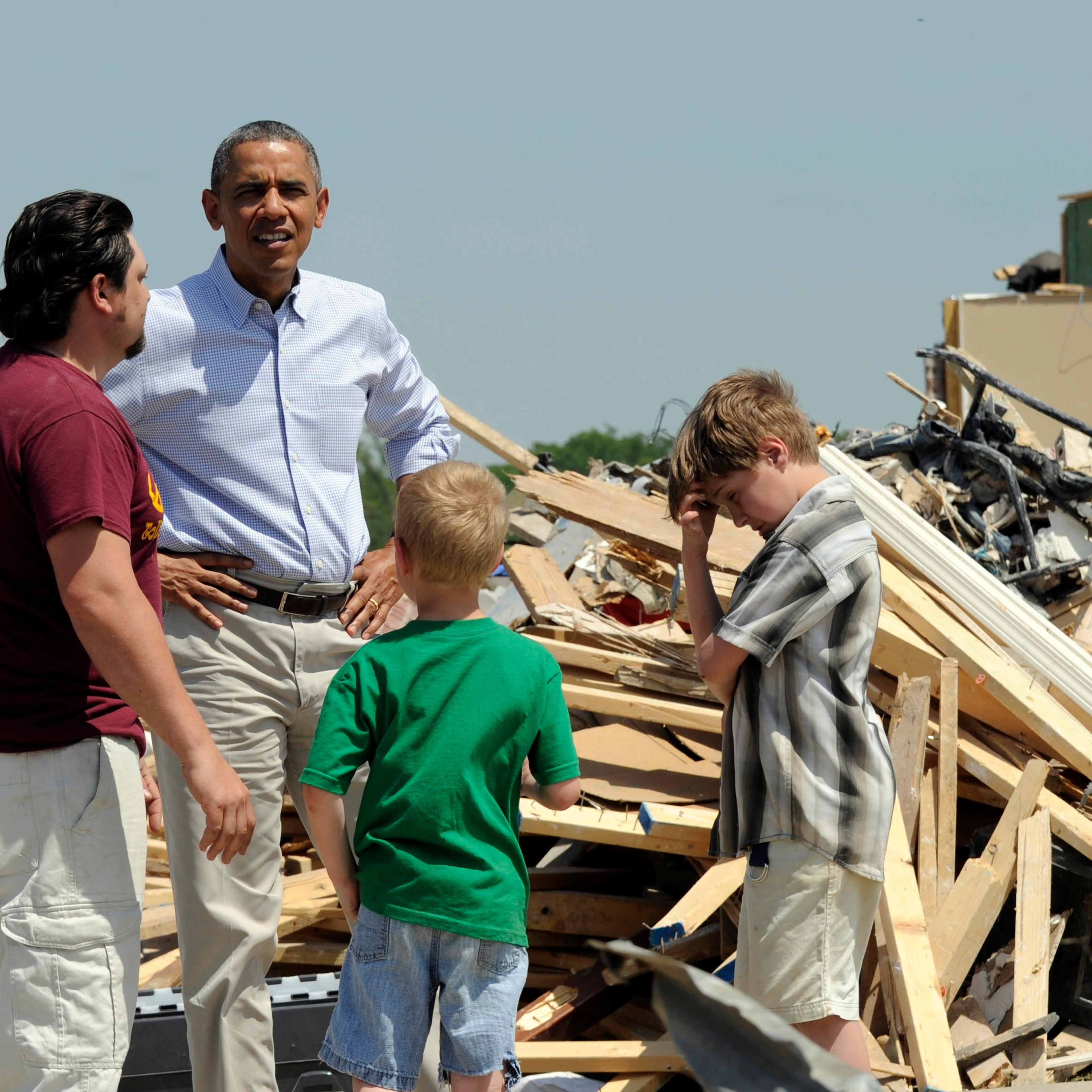 Barack Obama Vilonia, Arkansas Tornado