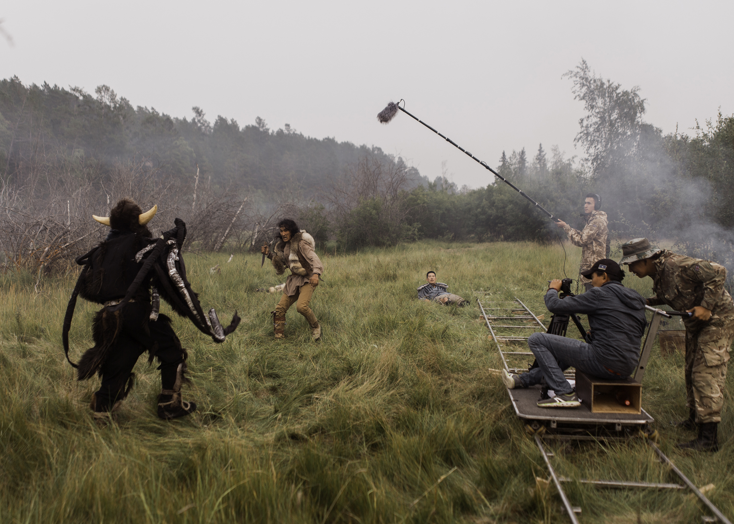 Shooting the main characters in the fairy tale movie "The Old Beyberikeen" in Yakutia, in X of X.