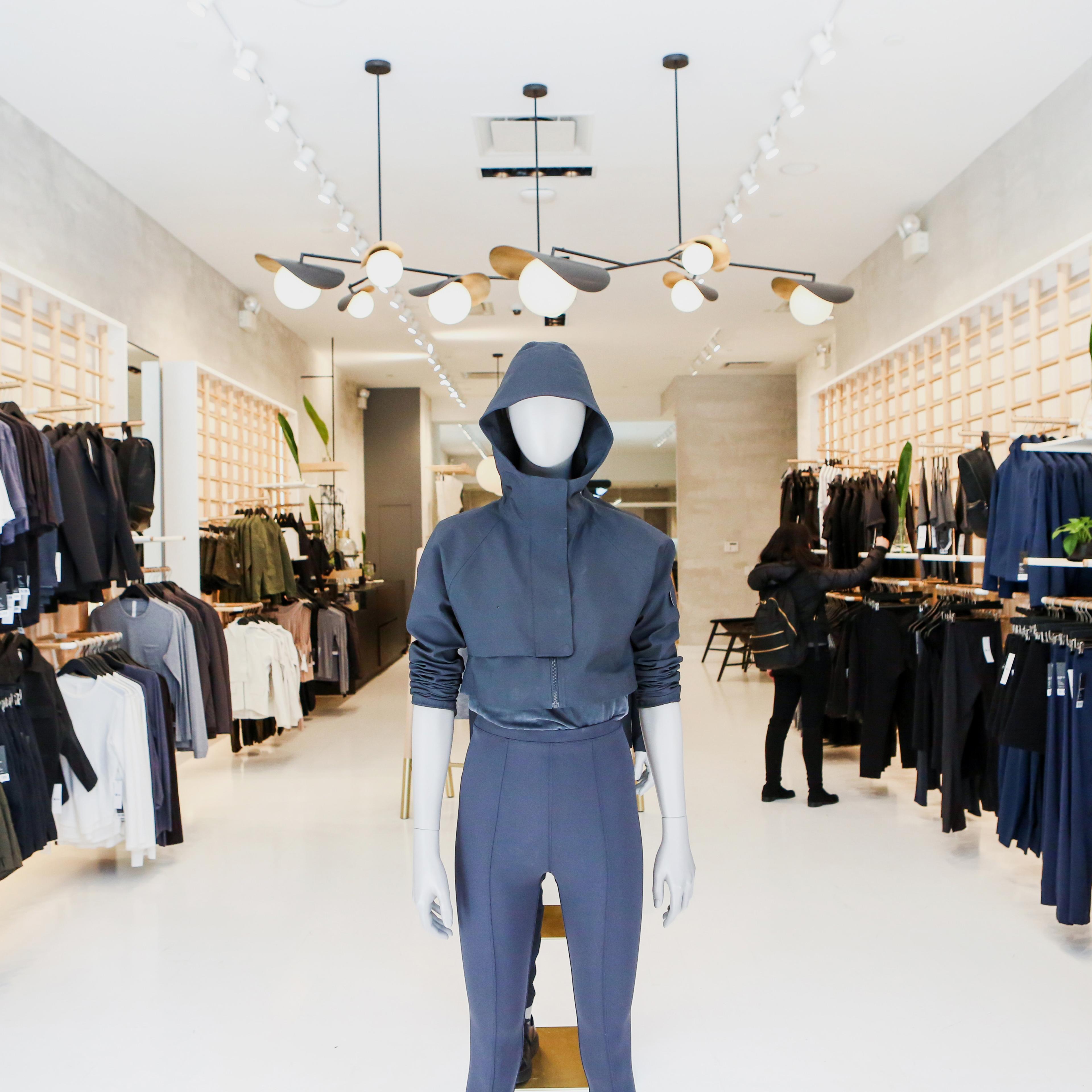 A mannequin is displayed at the Lululemon Athletica Inc. Lab store in New York, U.S., on Tuesday, April 5, 2016.