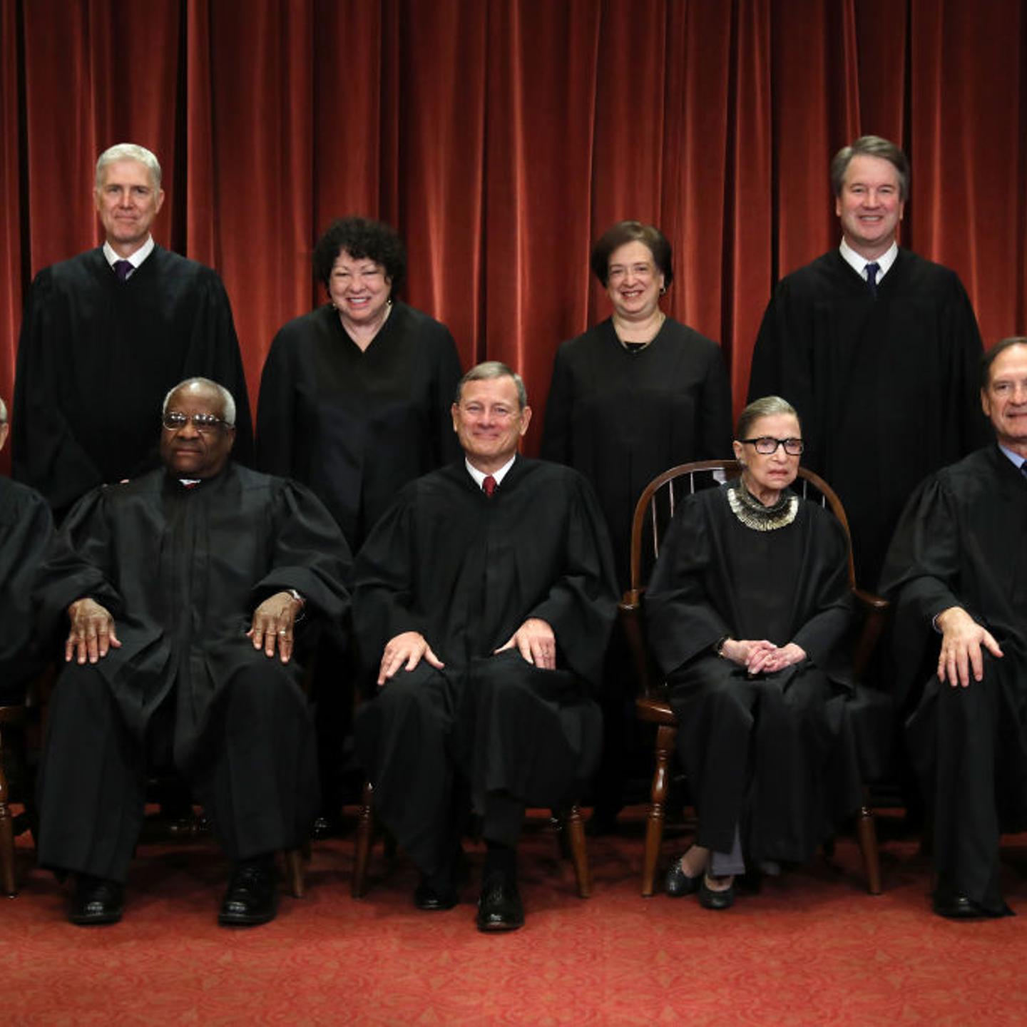 U.S. Supreme Court Justices Pose For Official Group Portrait