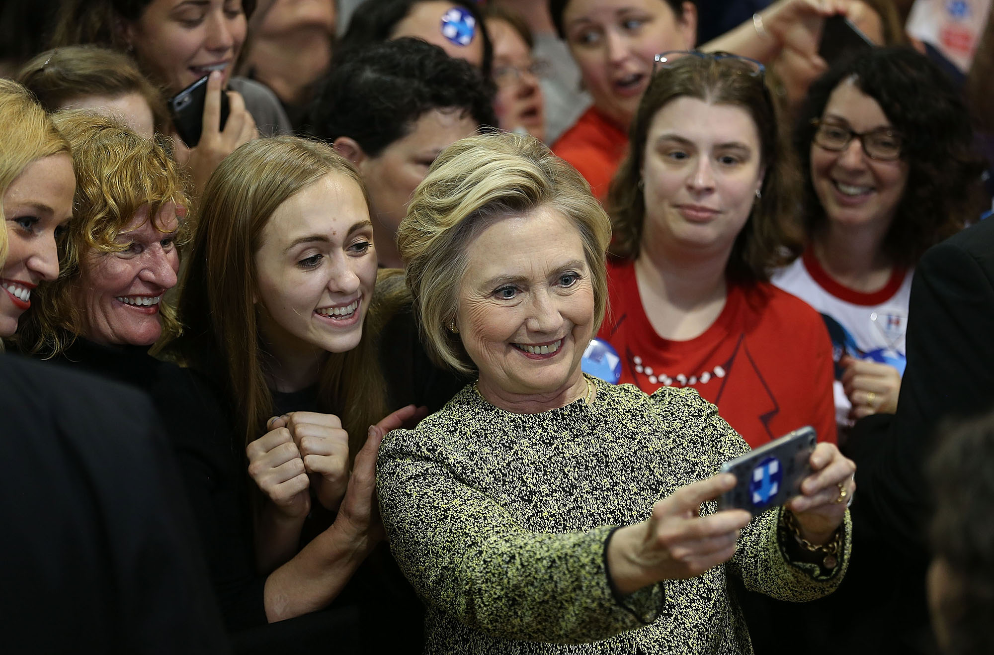 Democratic Presidential Candidate Hillary Clinton Campaigns In Indiana