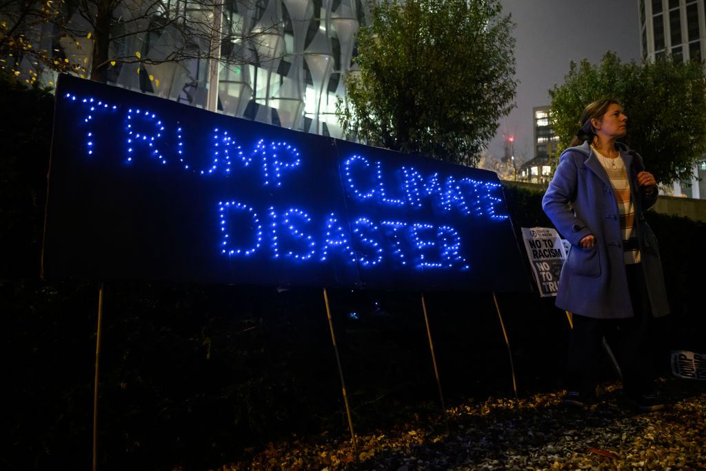 Protest Against A Trump Presidency At The US Embassy