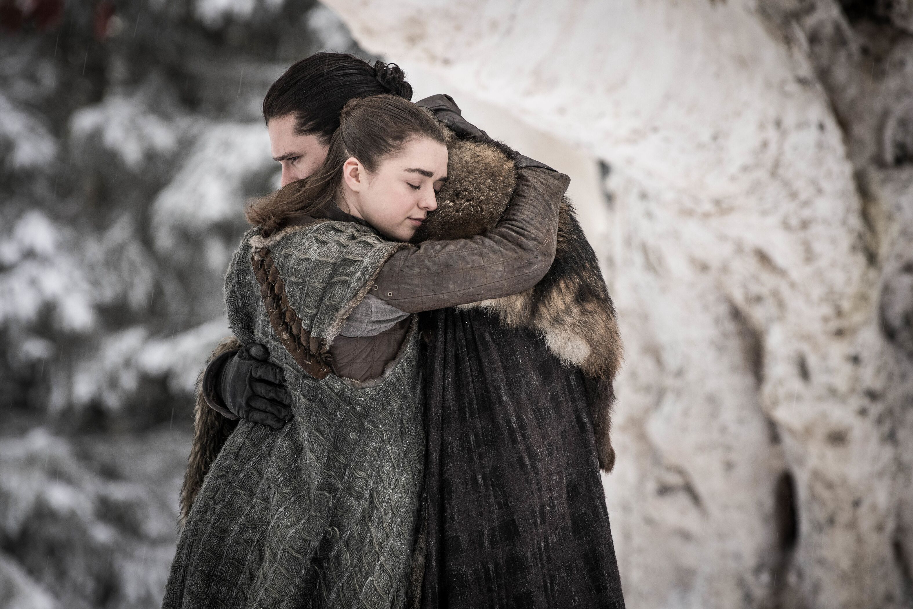 Jon Snow and Arya Stark reunite