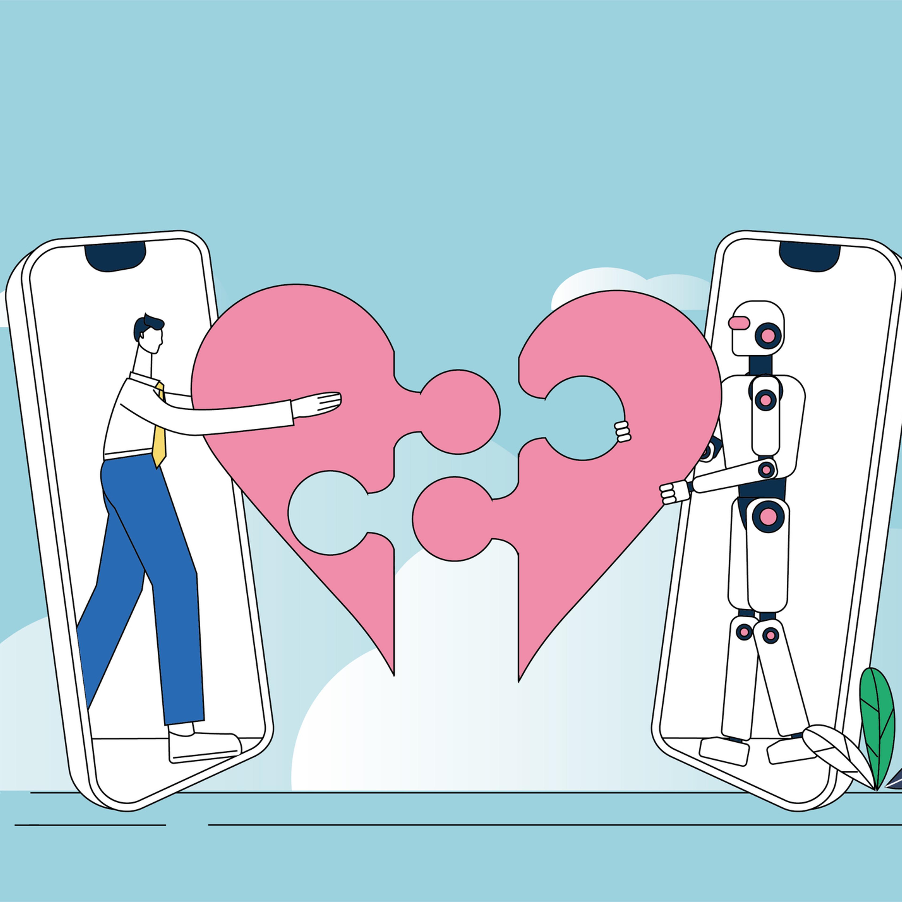 Intelligent AI love jigsaw puzzle