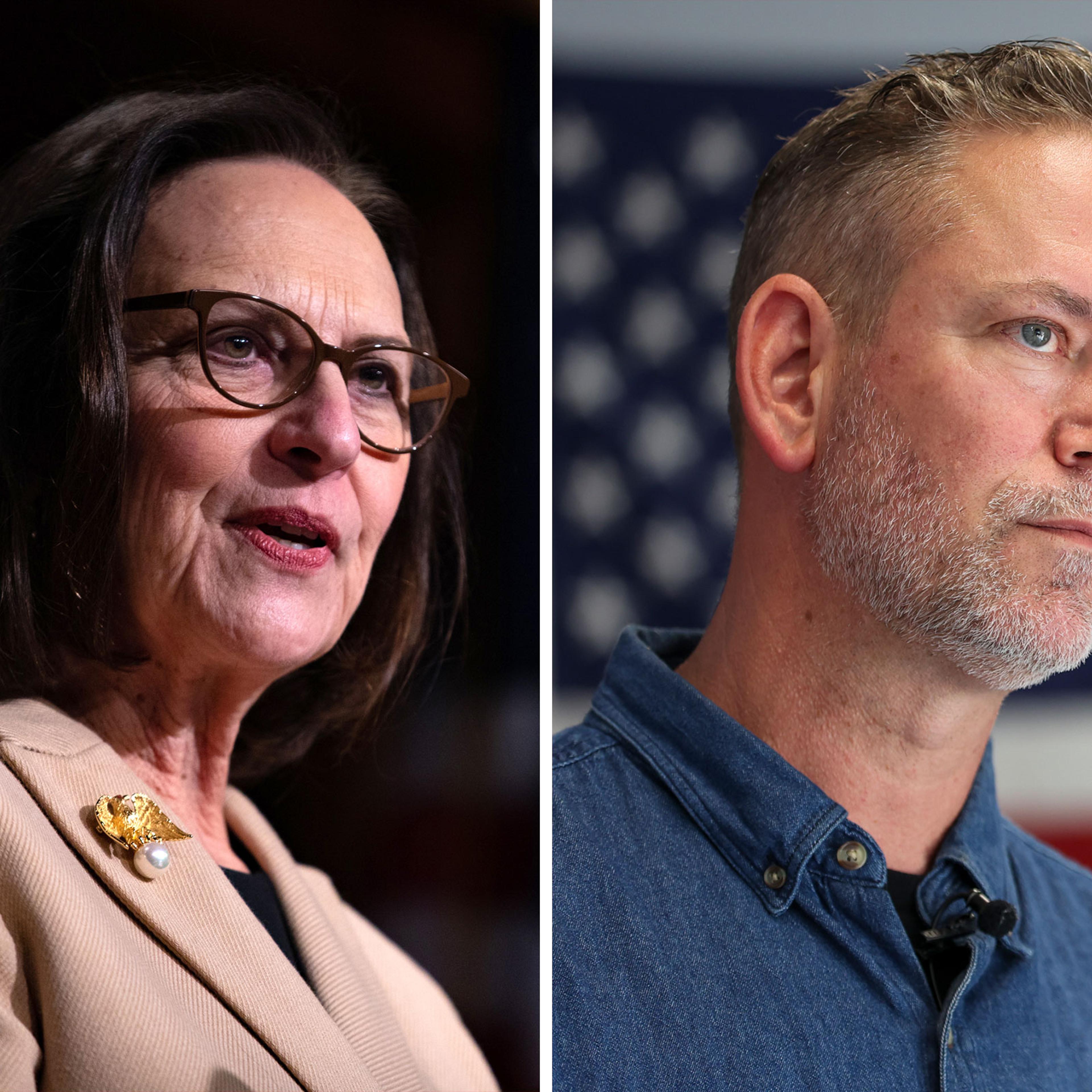 Sen. Deb Fischer; Dan Osborn, independent candidate for U.S. Senate