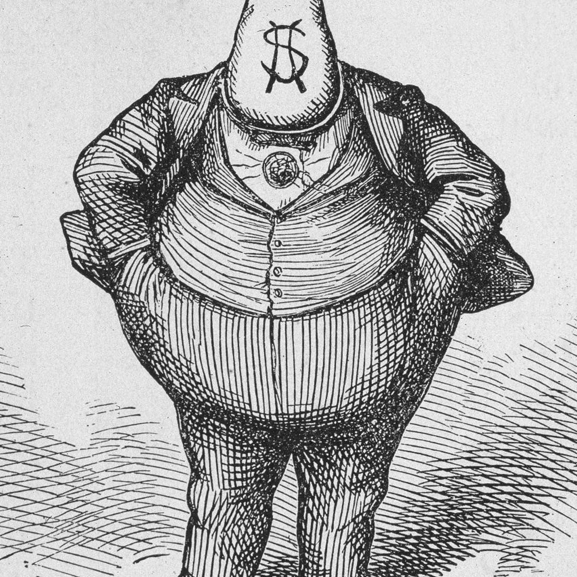 Boss Tweed With Money Bag Head