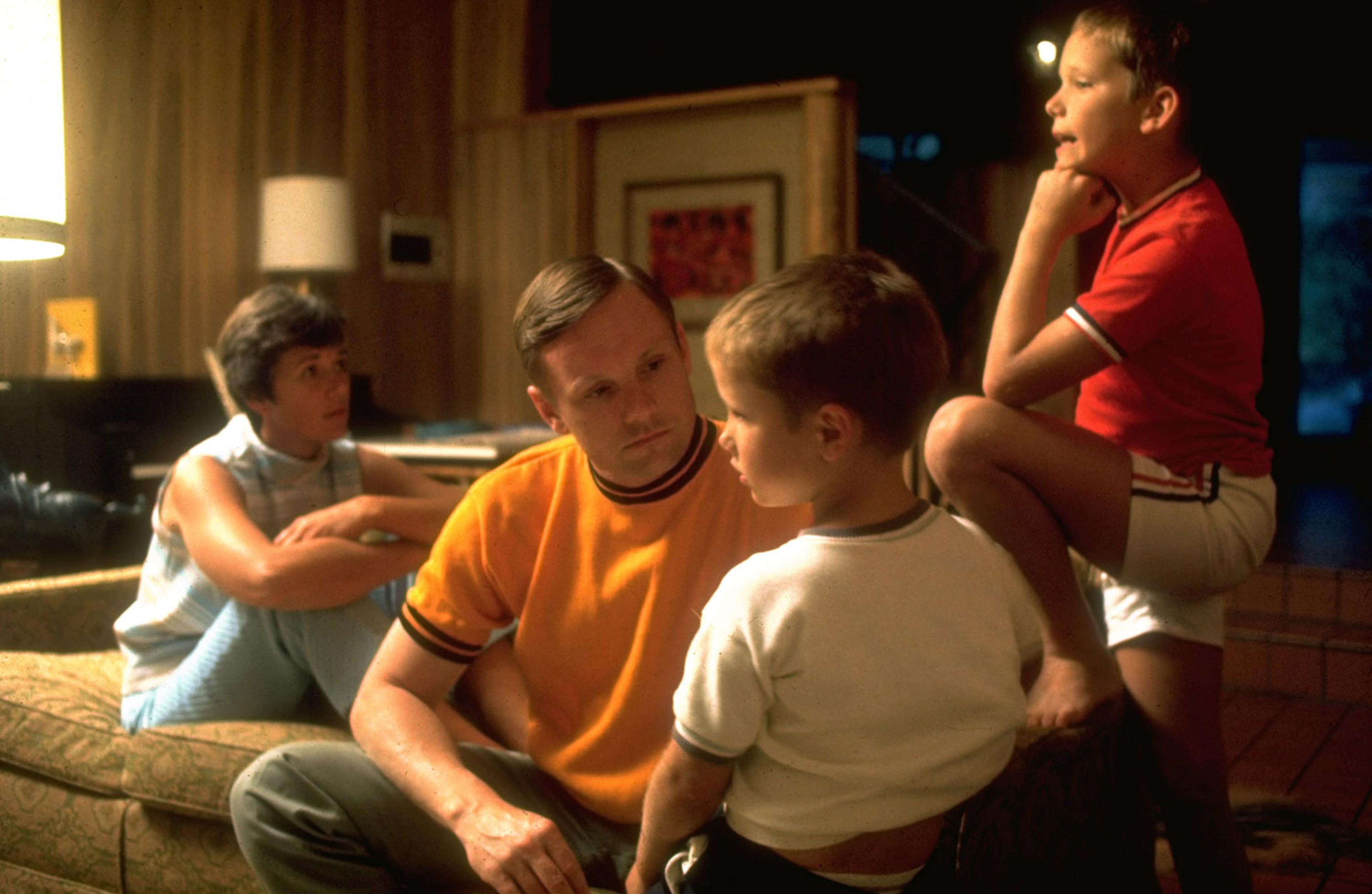Not published in LIFE. Neil Armstrong and family, 1969.