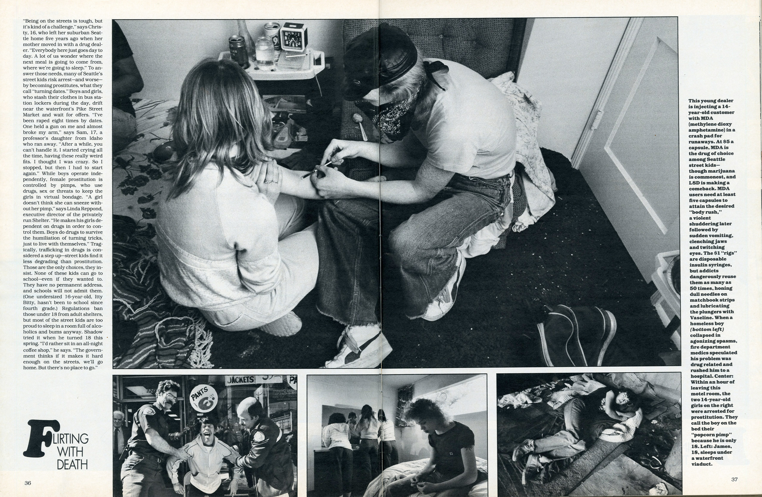 "Streets of the Lost: Runaway Kids eke out a mean life in Seattle"—LIFE magazine, July 1983.