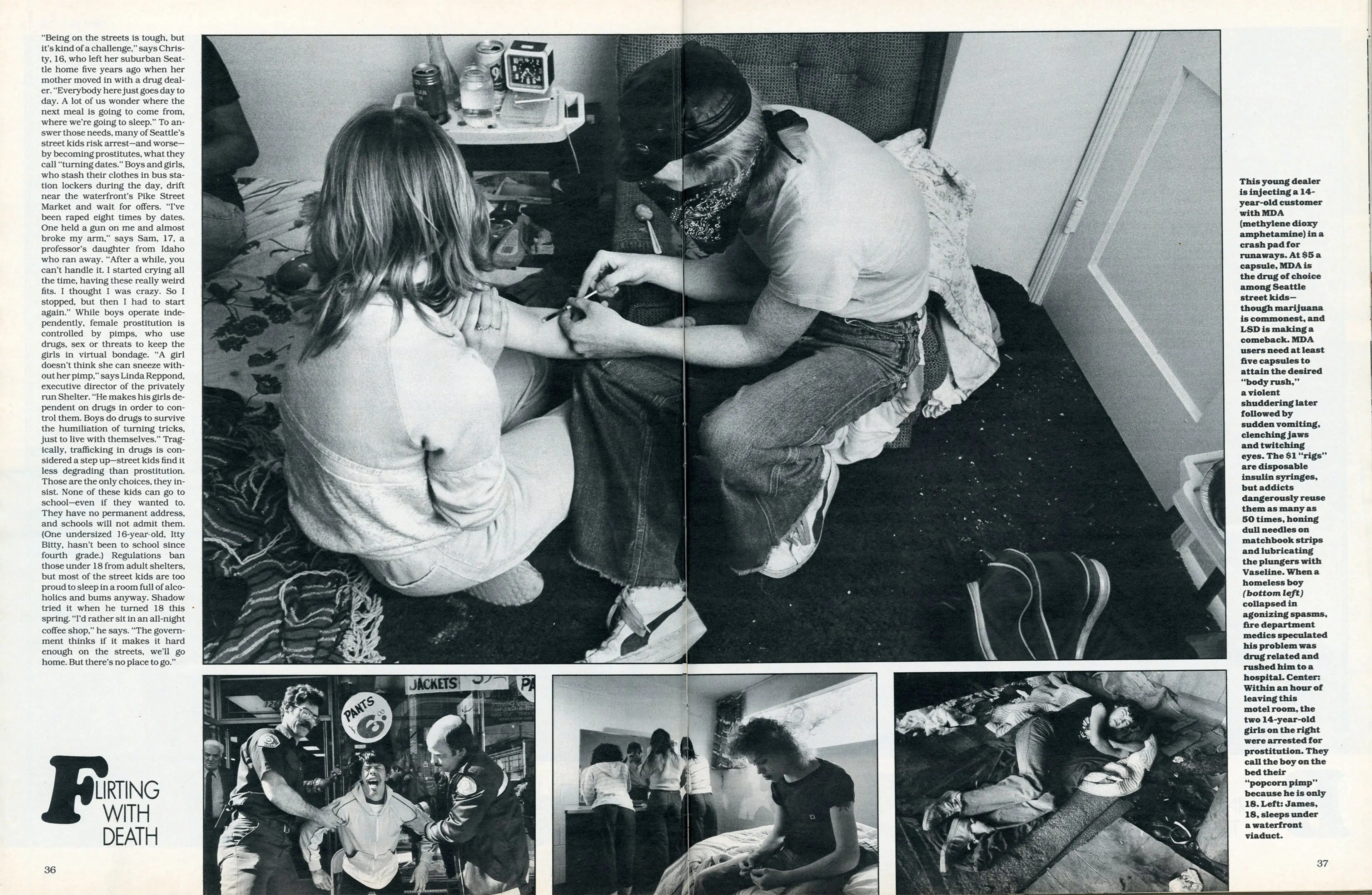 "Streets of the Lost: Runaway Kids eke out a mean life in Seattle"—LIFE magazine, July 1983.
