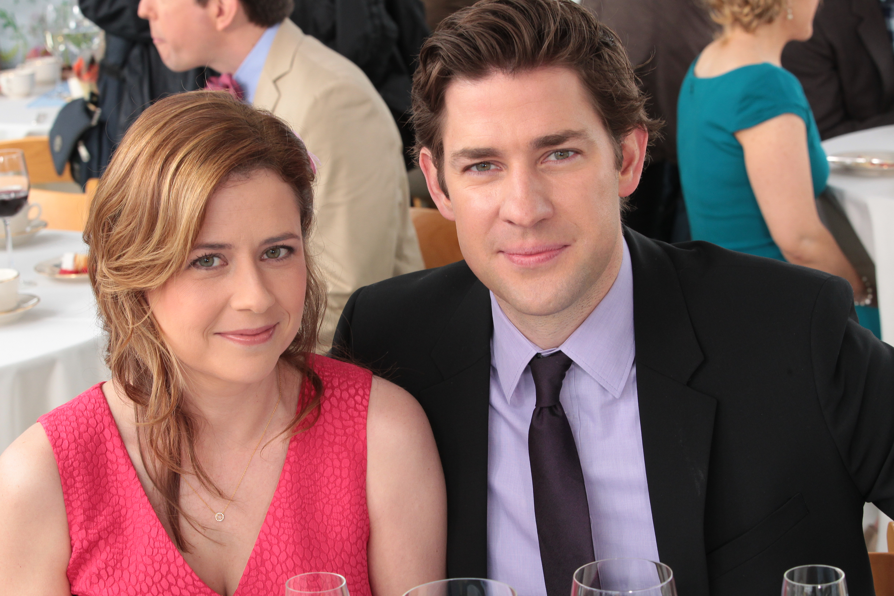 The Office "Finale" Episode 924/925 -Jenna Fischer as Pam Beesly Halpert, John Krasinski as Jim Halpert
