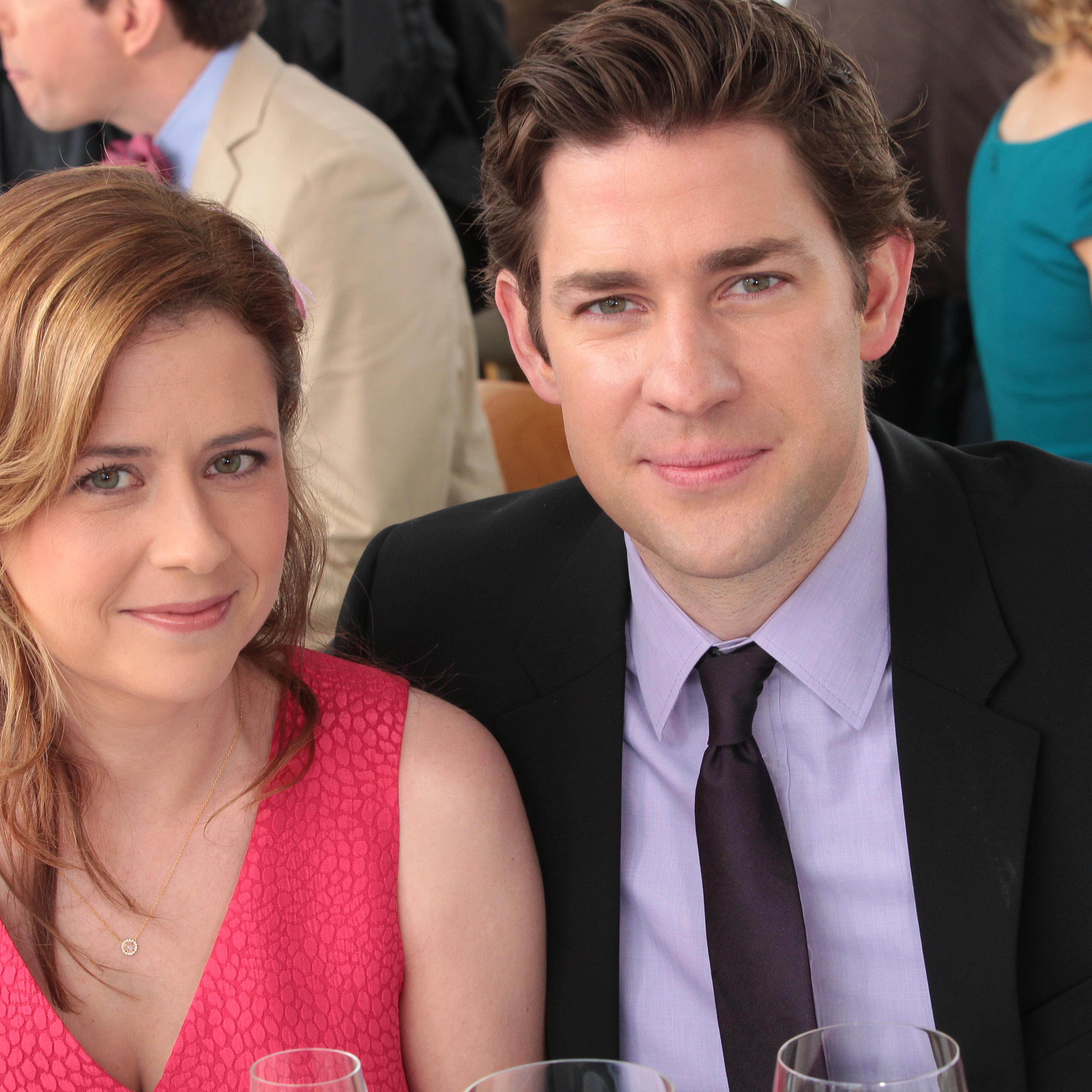 The Office "Finale" Episode 924/925 -Jenna Fischer as Pam Beesly Halpert, John Krasinski as Jim Halpert