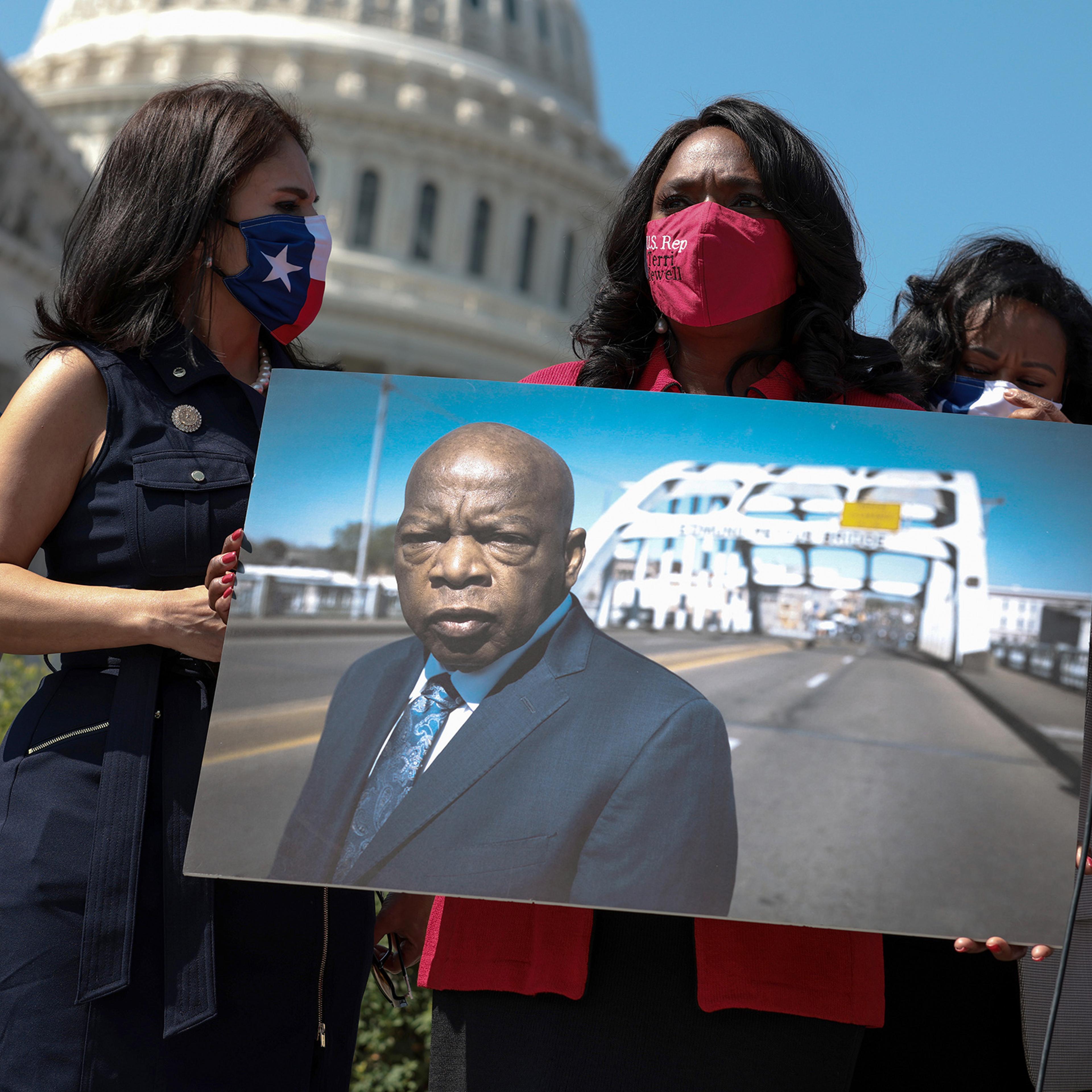 H.R. 4, the John Lewis Voting Rights Advancement Act, passed the House in August. It has been blocked by Republicans in the Senate.