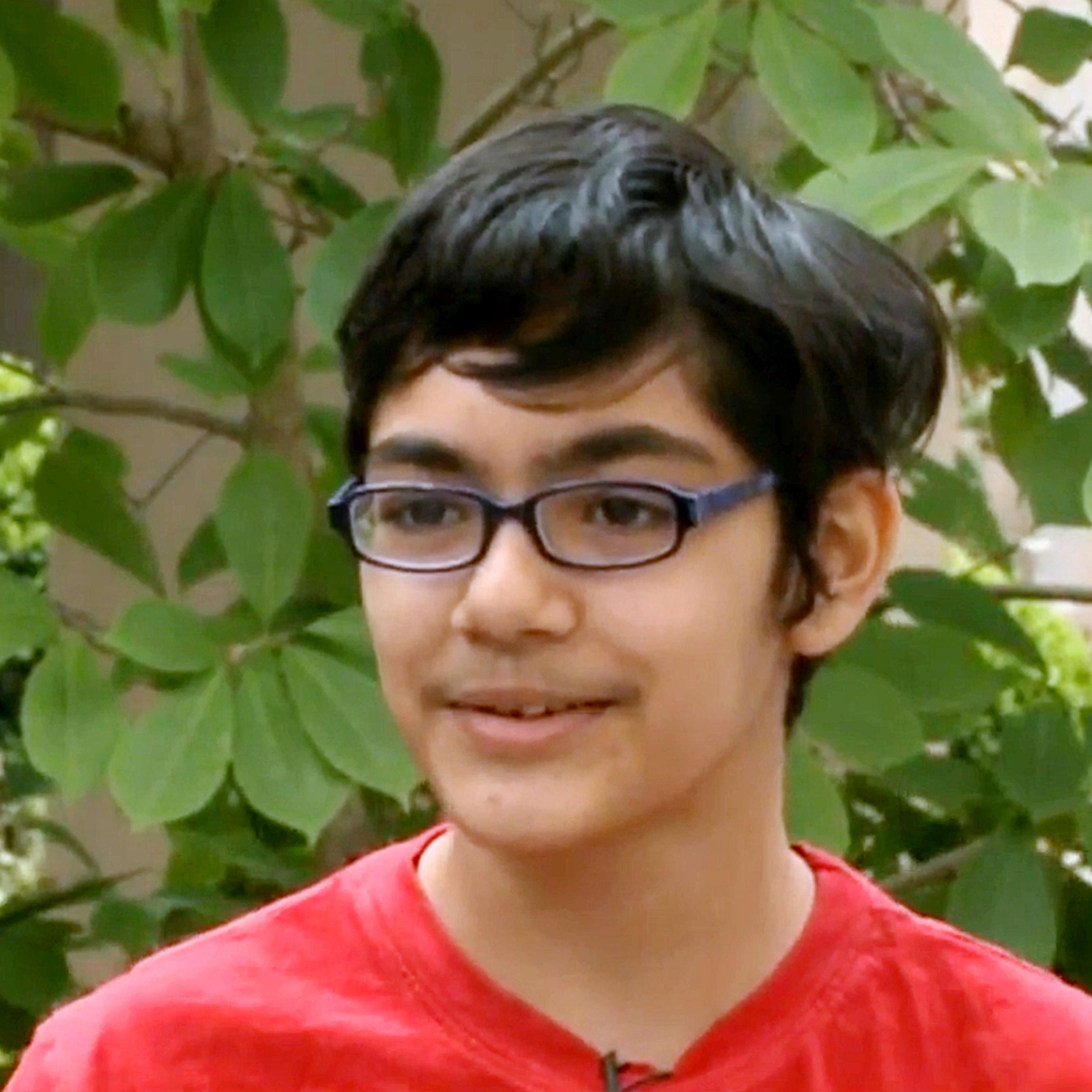 In this recent but undated frame from video provided by KOVR-TV, Tanishq Abraham, 12, talks about his recent graduation from community college and beginning his university education this fall, in an interview at American River College in Sacramento, Cali