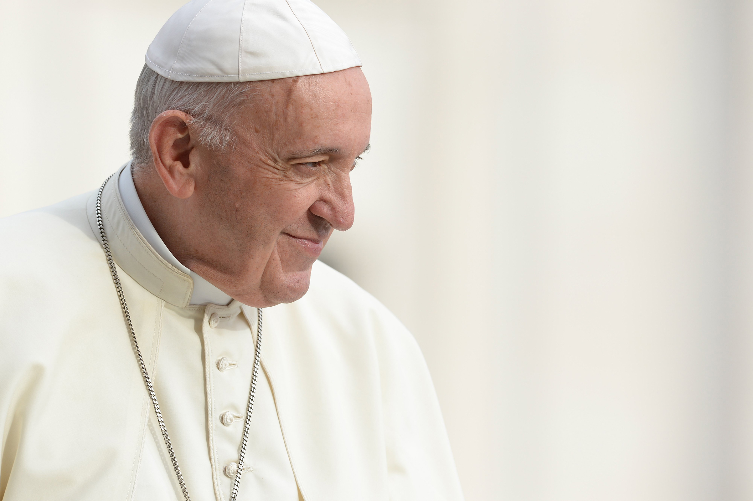 Pope Francis during his weekly general audience Wednesday in St. Peter's Square, at the Vatican on October 17, 2017