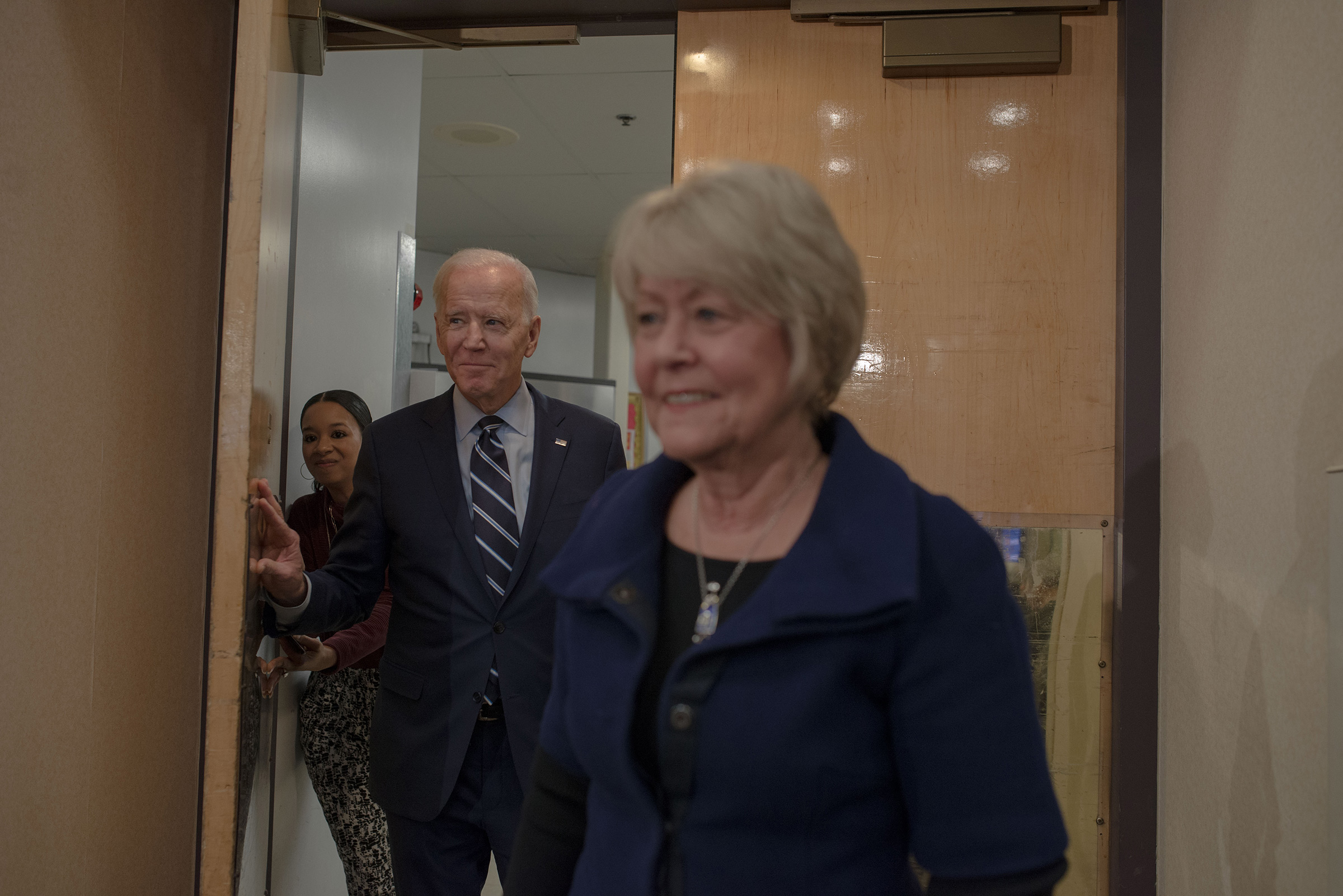 Joe Biden and Christie Vilsack in Ames, IA on Jan. 21, 2020. Photo by September Dawn Bottoms for TIME.