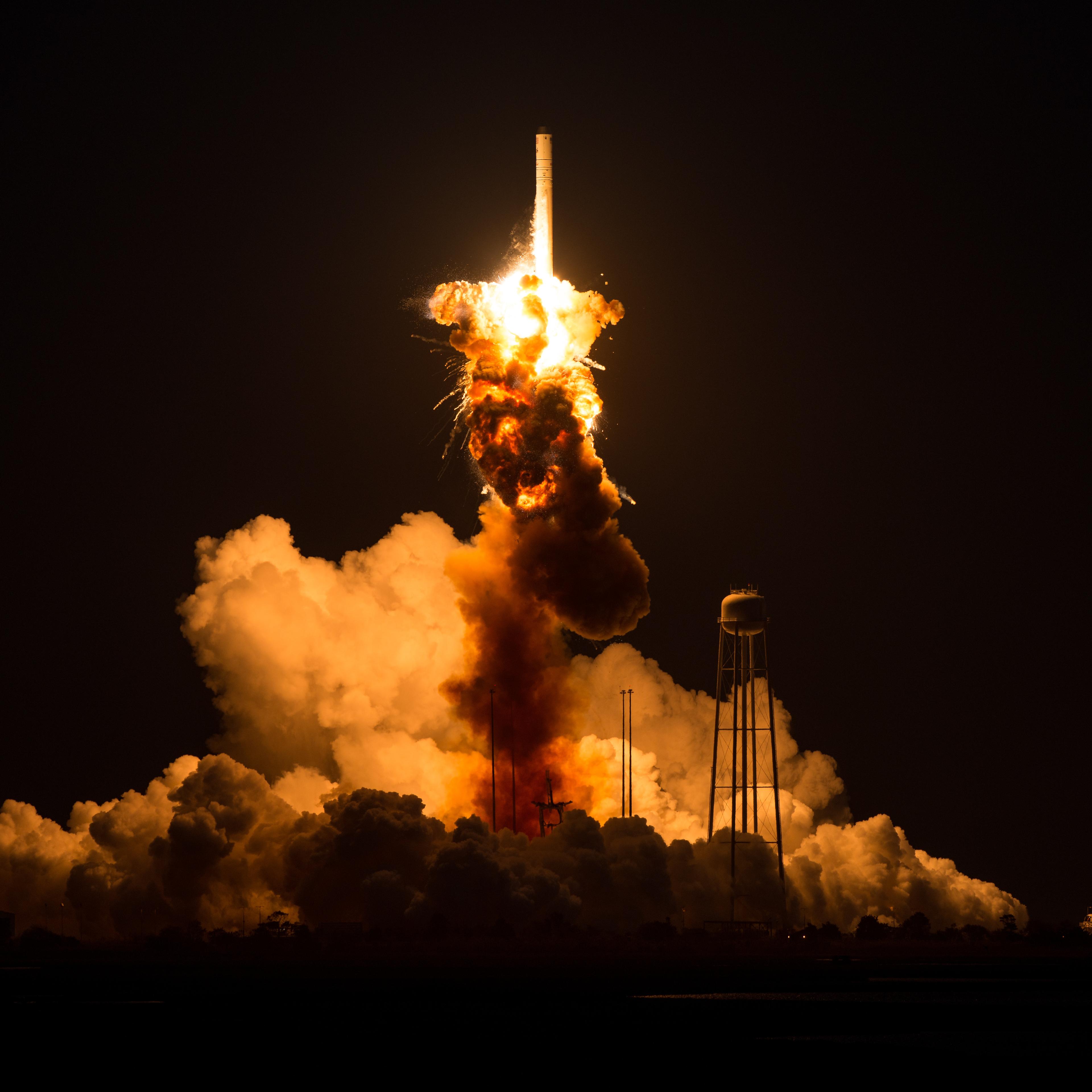 Unmanned Antares Rocket Explodes At Launch On Wallops Island