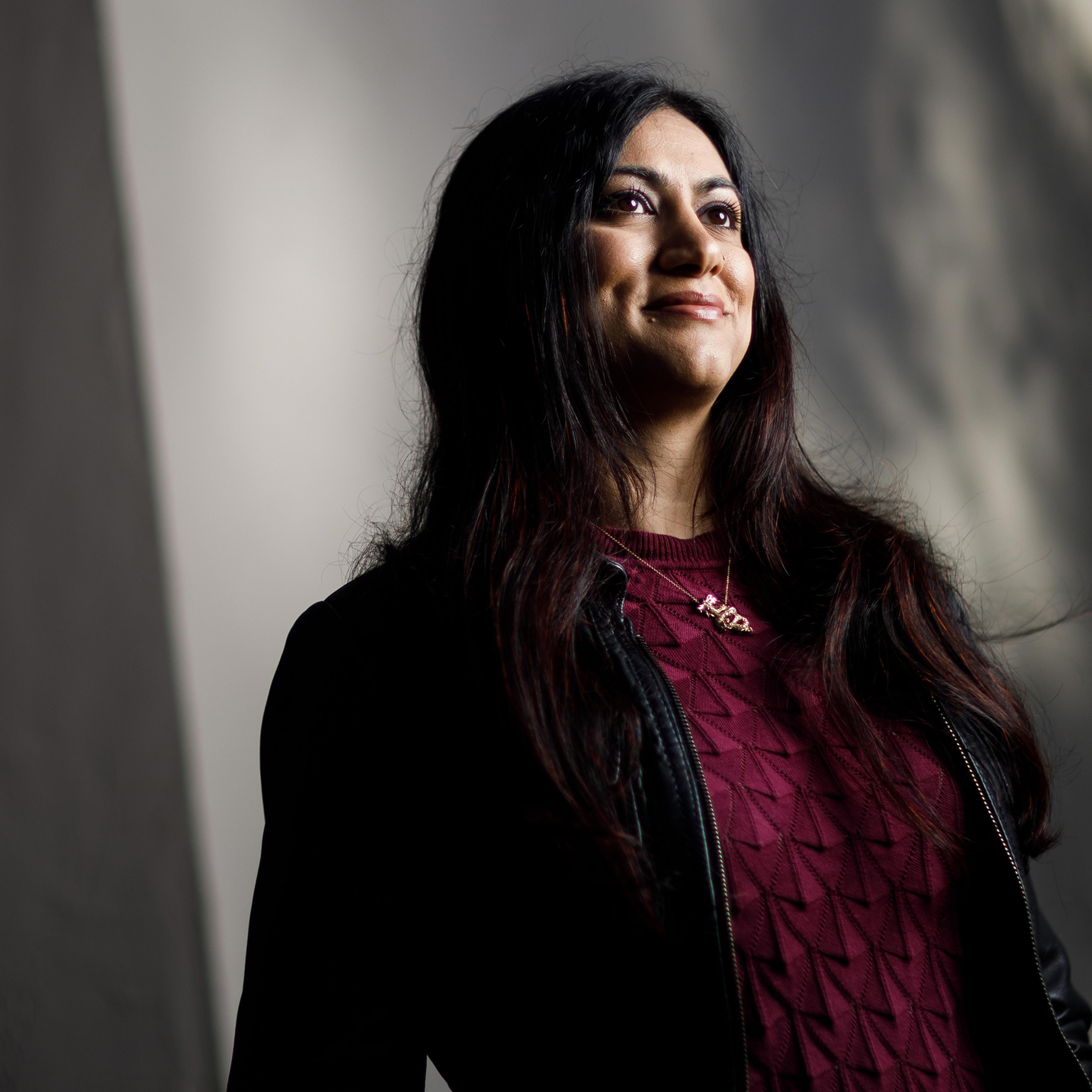 Author Sabaa Tahir poses for a portrait on Dec. 1, 2020, in Mountain View, California.
