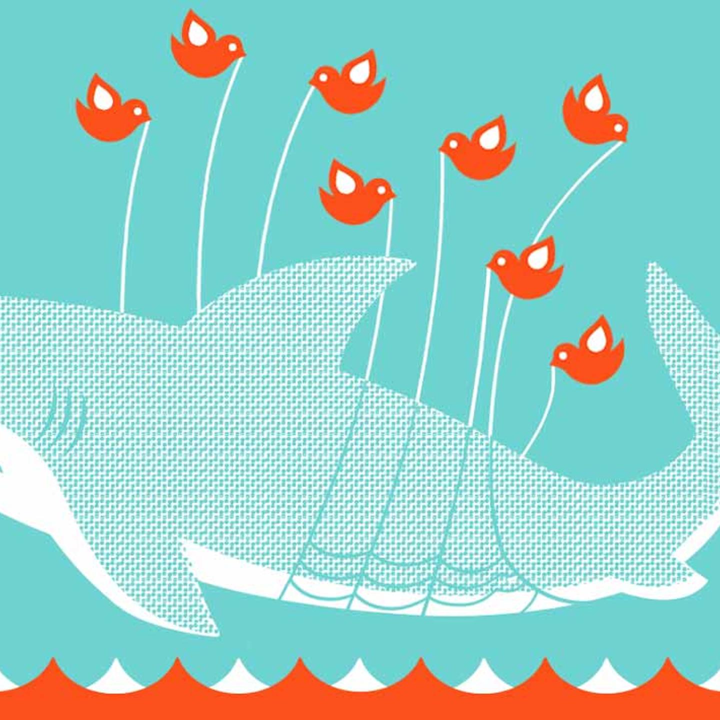 Twitter Sharknado illustration by james walton for time