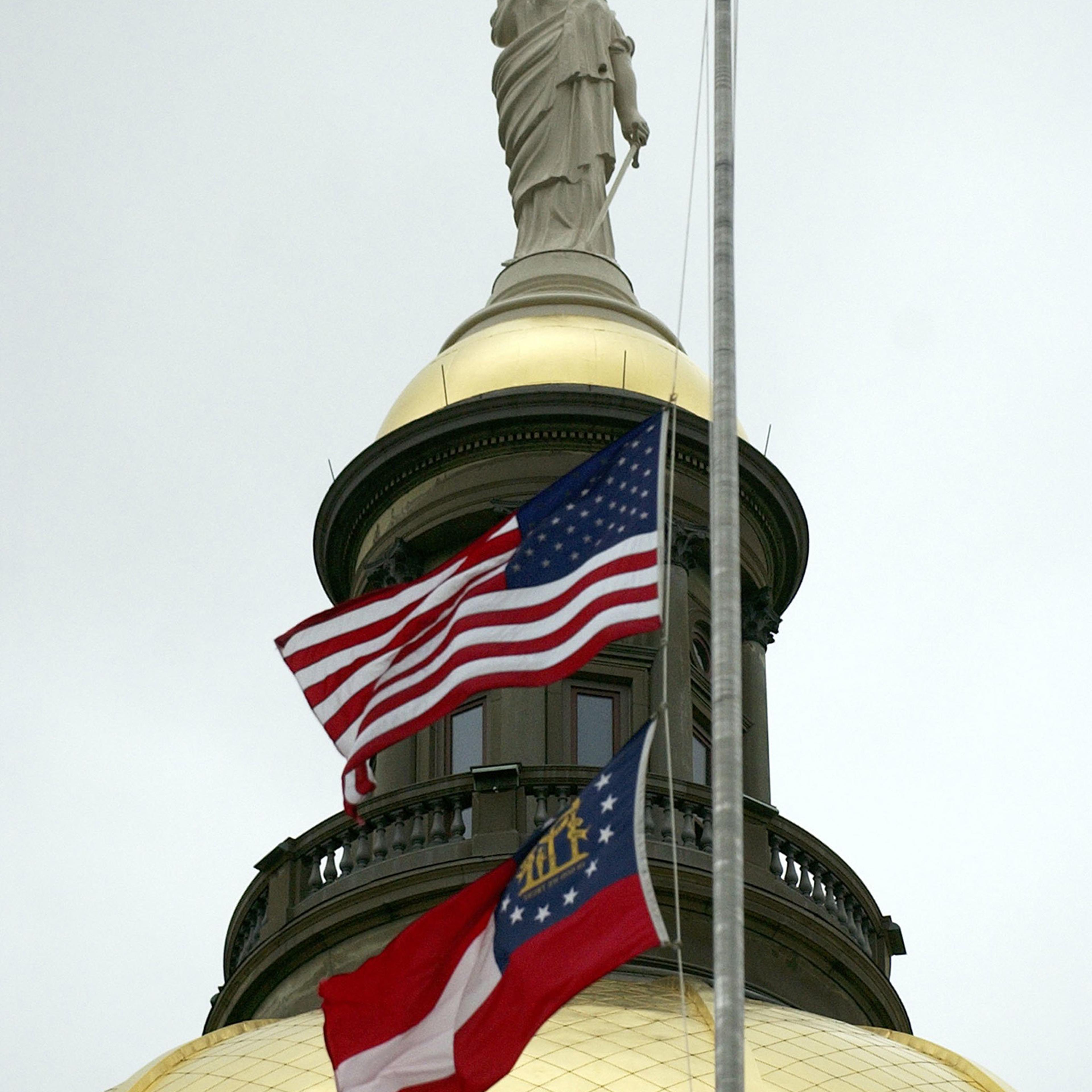 Georgia Capitol flags