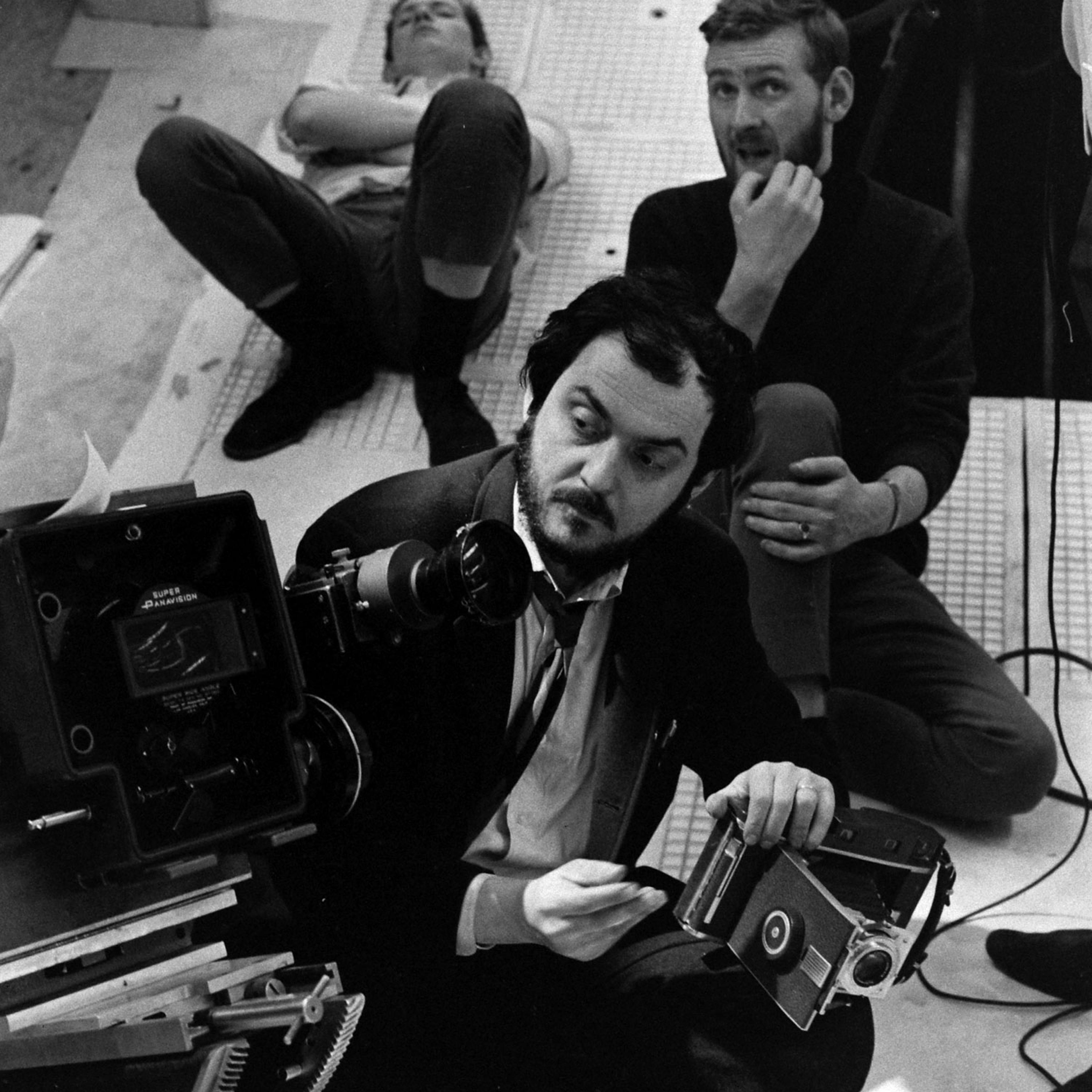 On the set of Stanley Kubrick's '2001: A Space Odyssey'