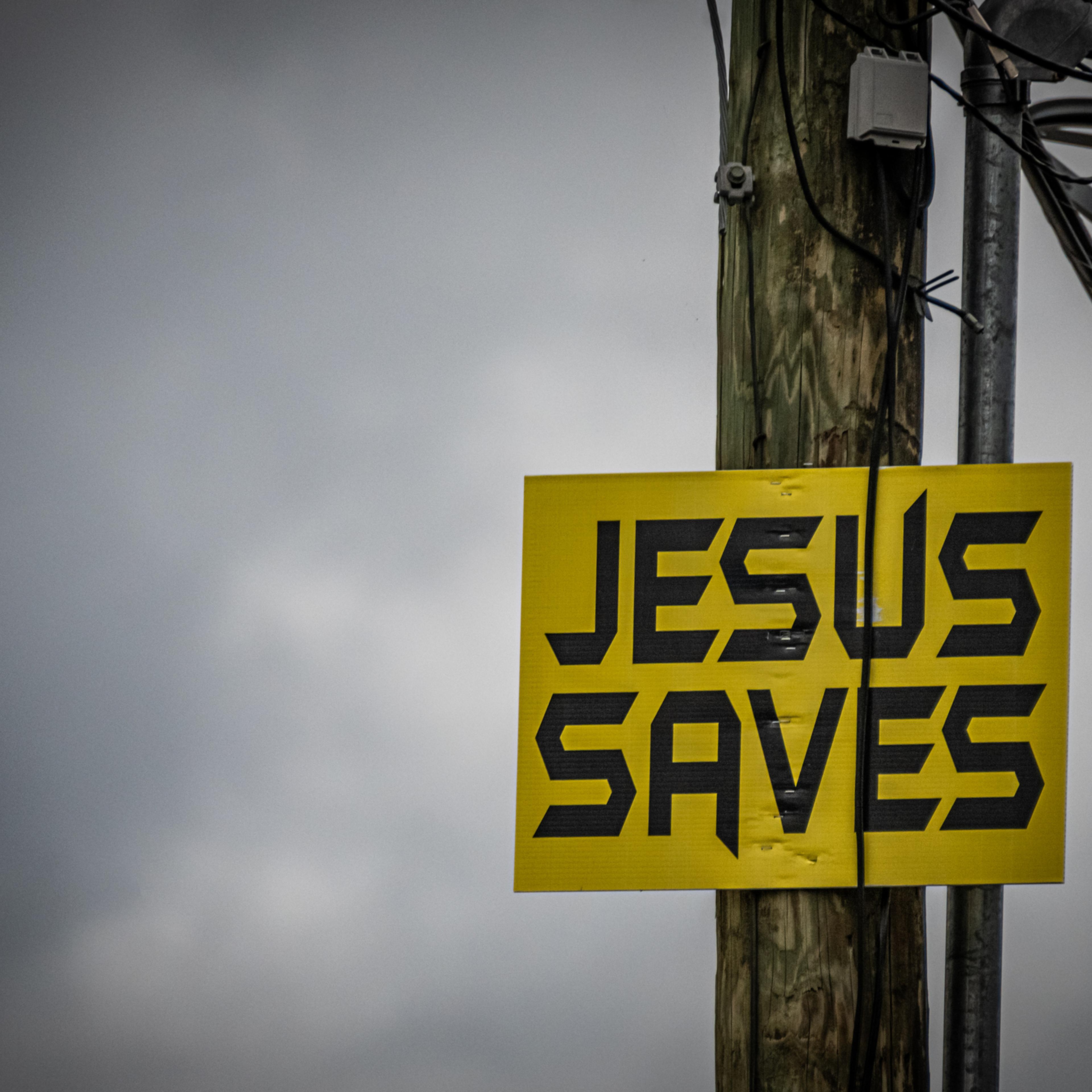 "Jesus Saves" Sign