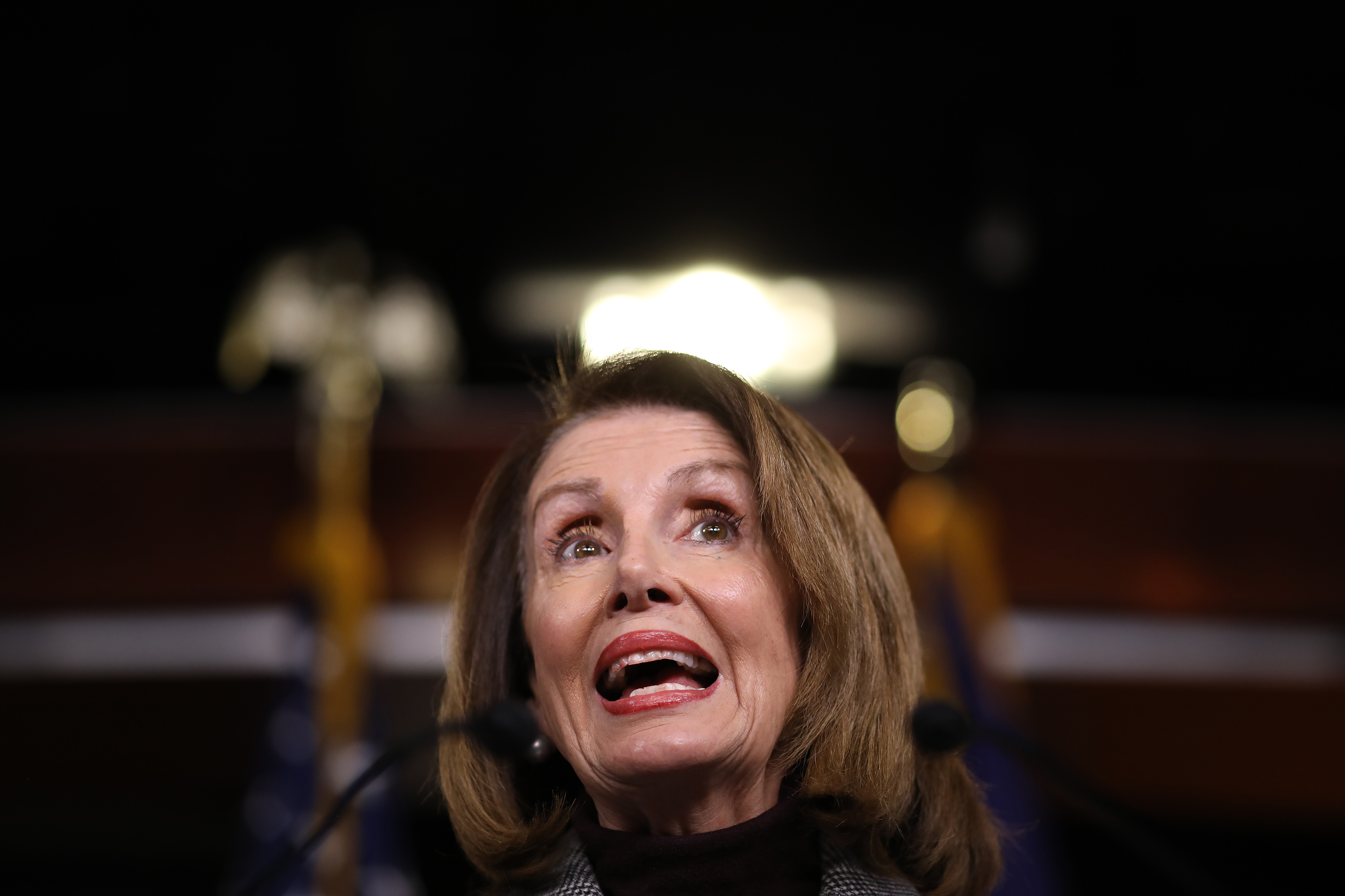 Speaker Nancy Pelosi Addresses The Media At Weekly Press Conference