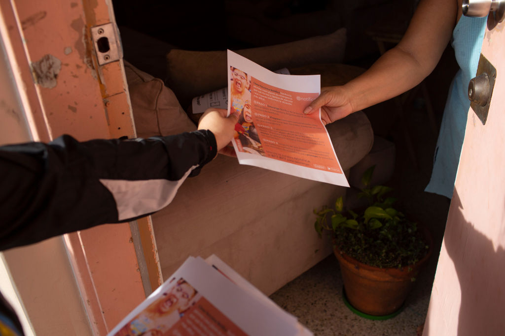Immigrant Advocates Hand Out Informational Fliers Ahead Of Impending ICE Raids