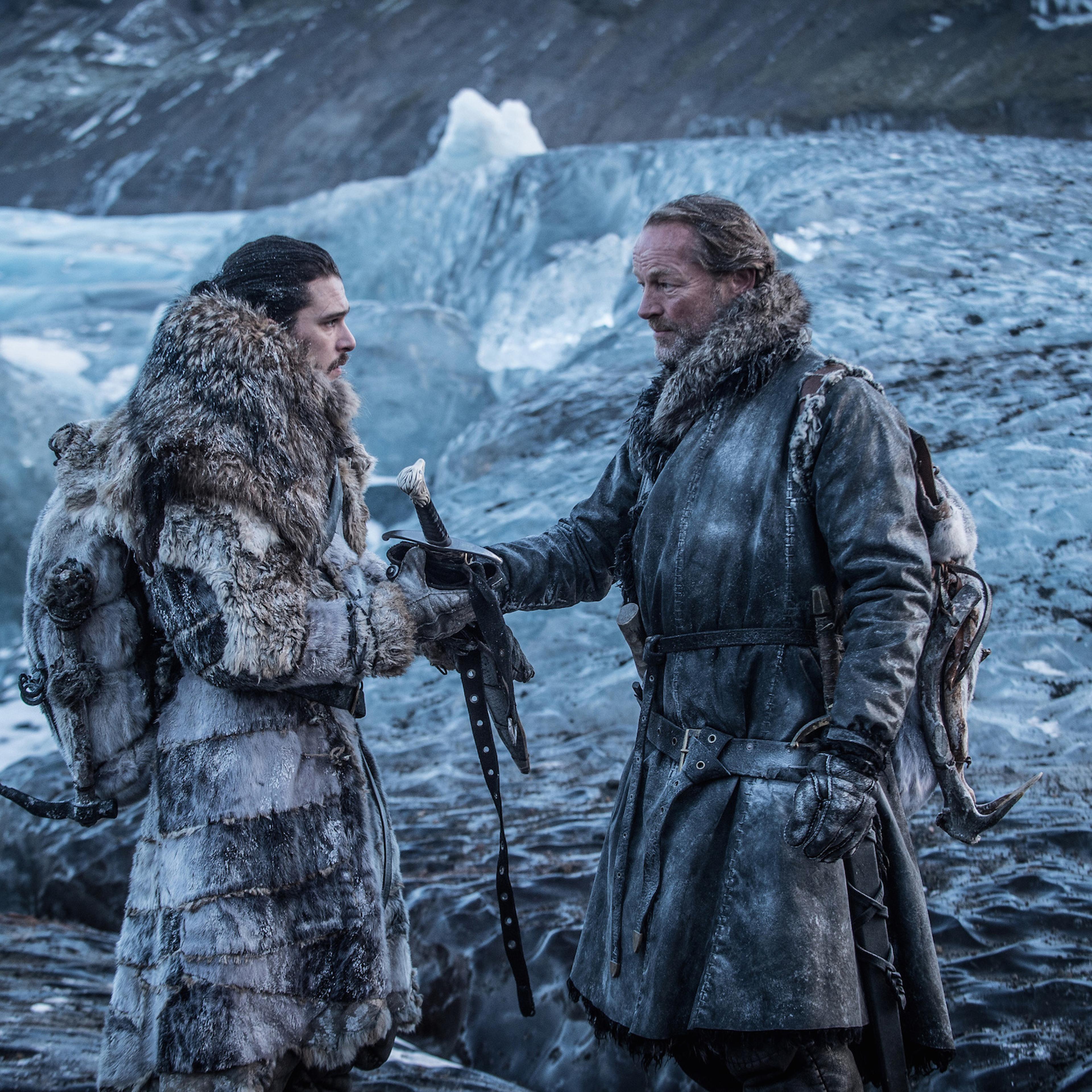 Kit Harington, Iain Glen on Game of Thrones