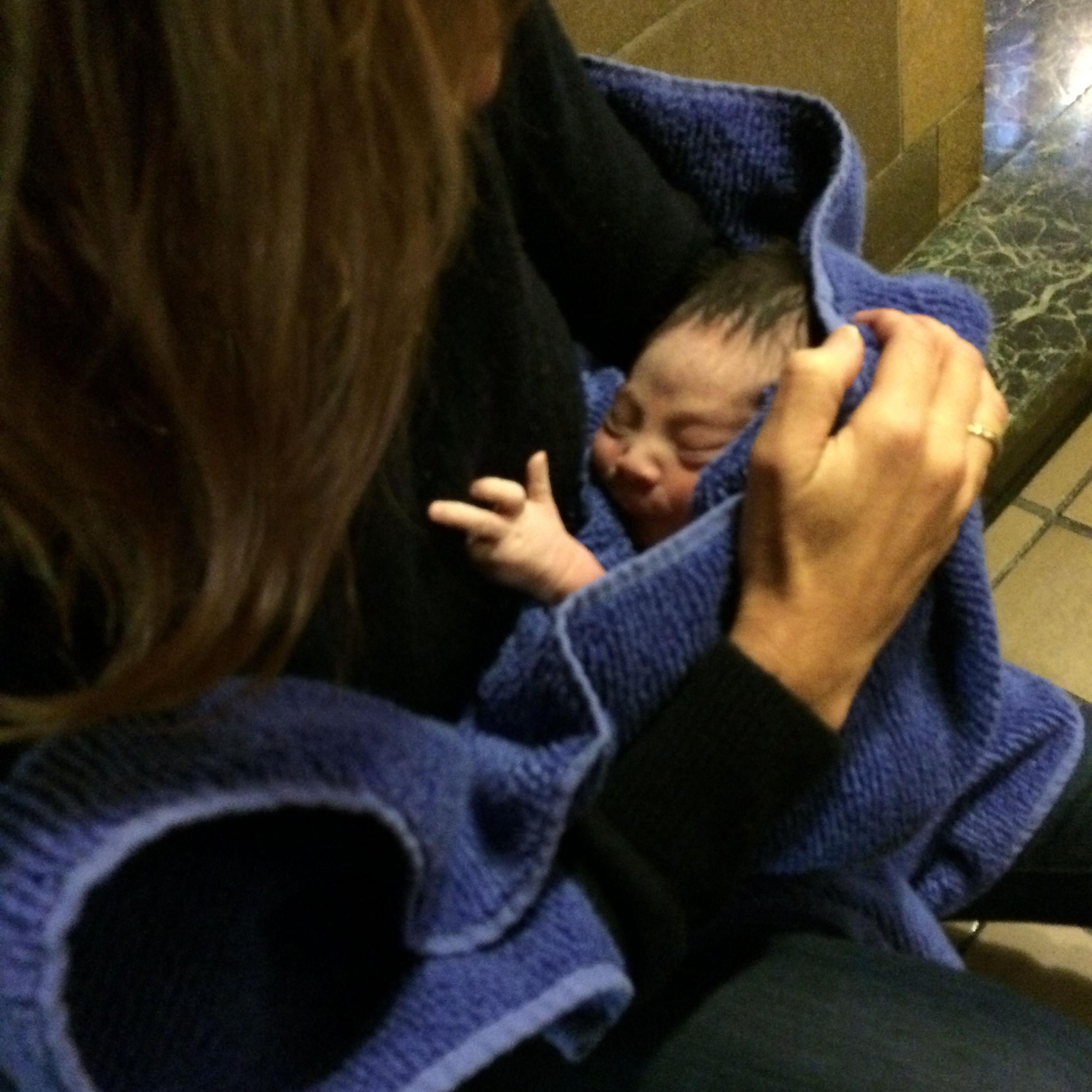 A newborn found at Holy Child Jesus Church, Richmond Hill, NY on Nov. 23, 2015.