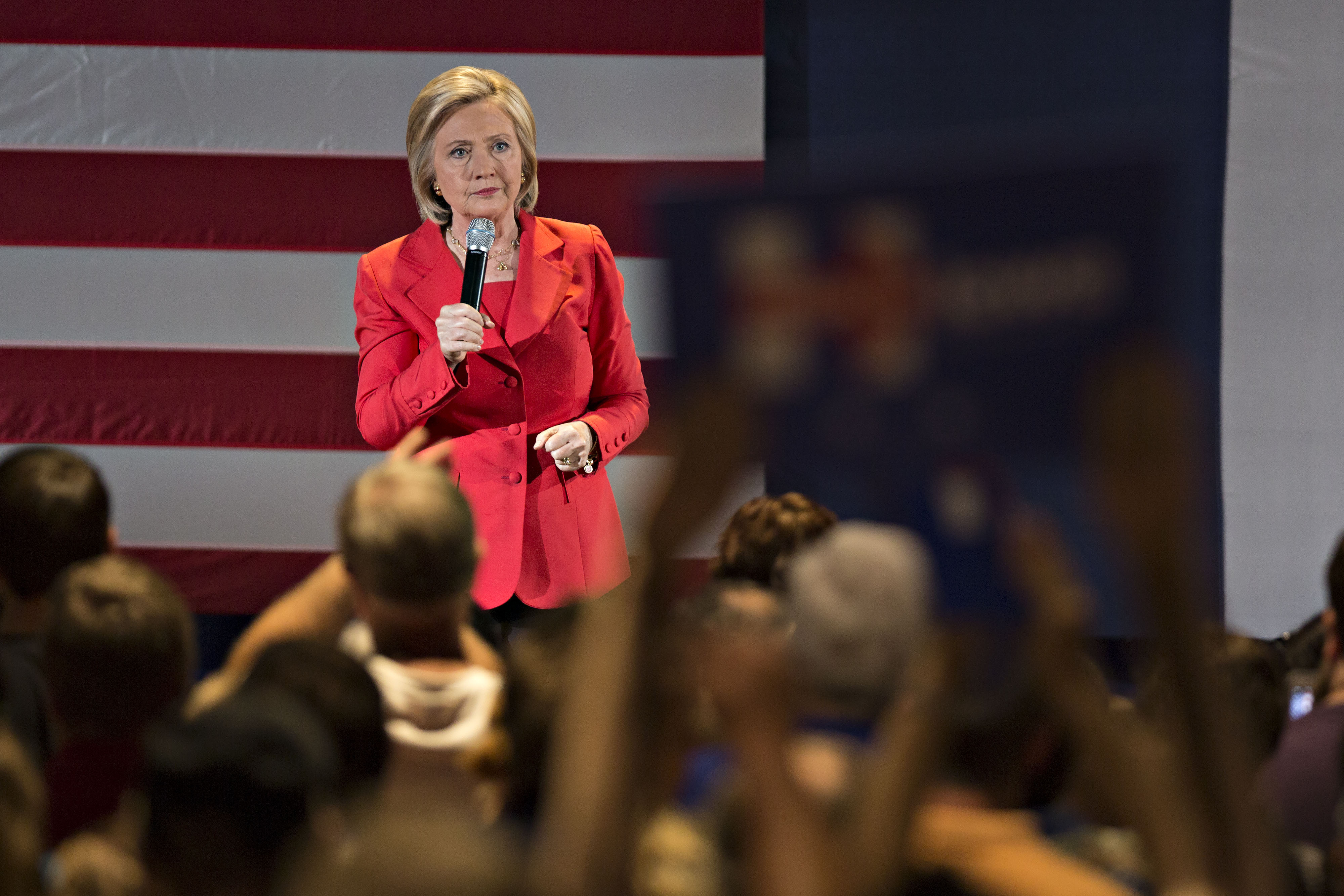 Democratic Presidential Candidate Hillary Clinton Campaigns in Iowa