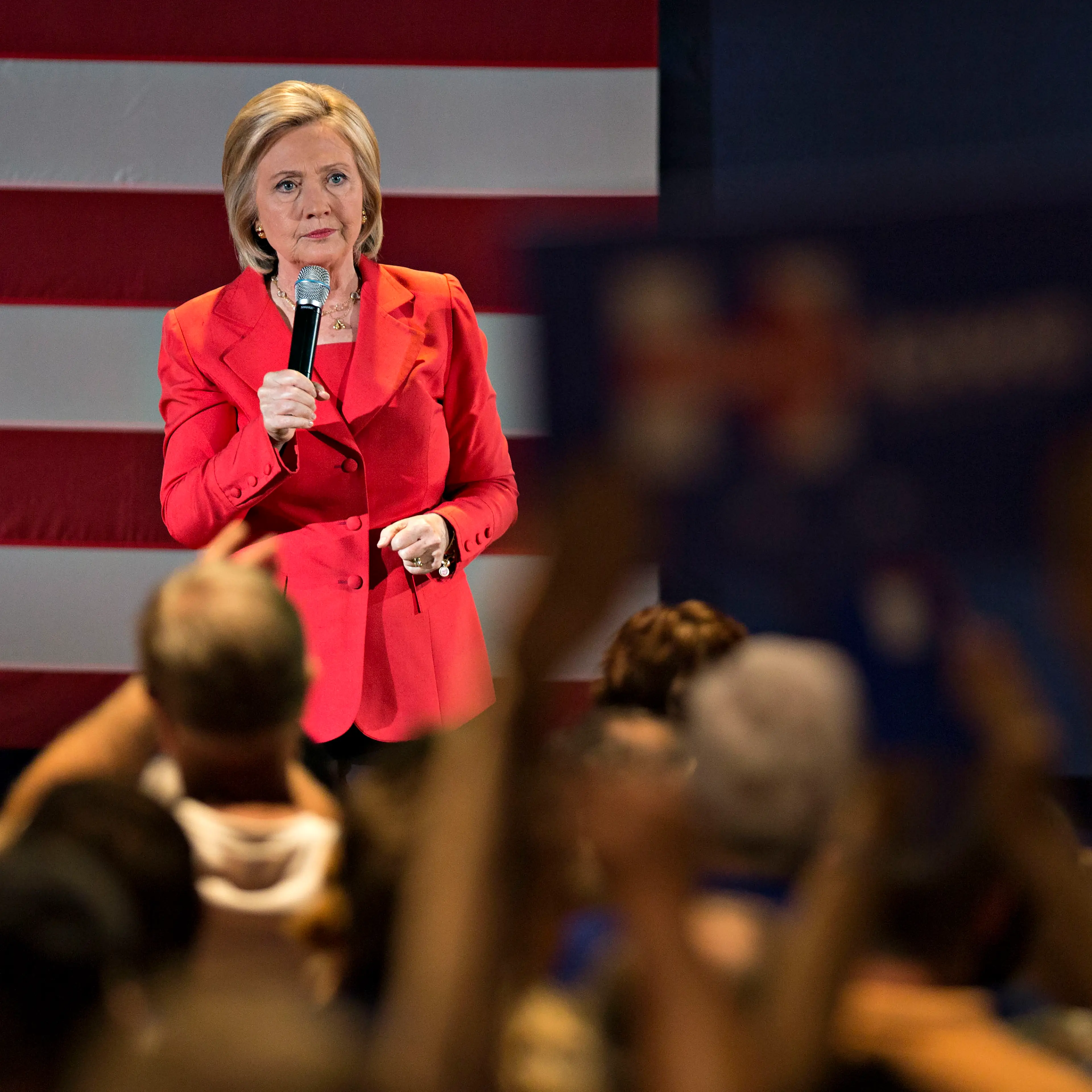 Democratic Presidential Candidate Hillary Clinton Campaigns in Iowa