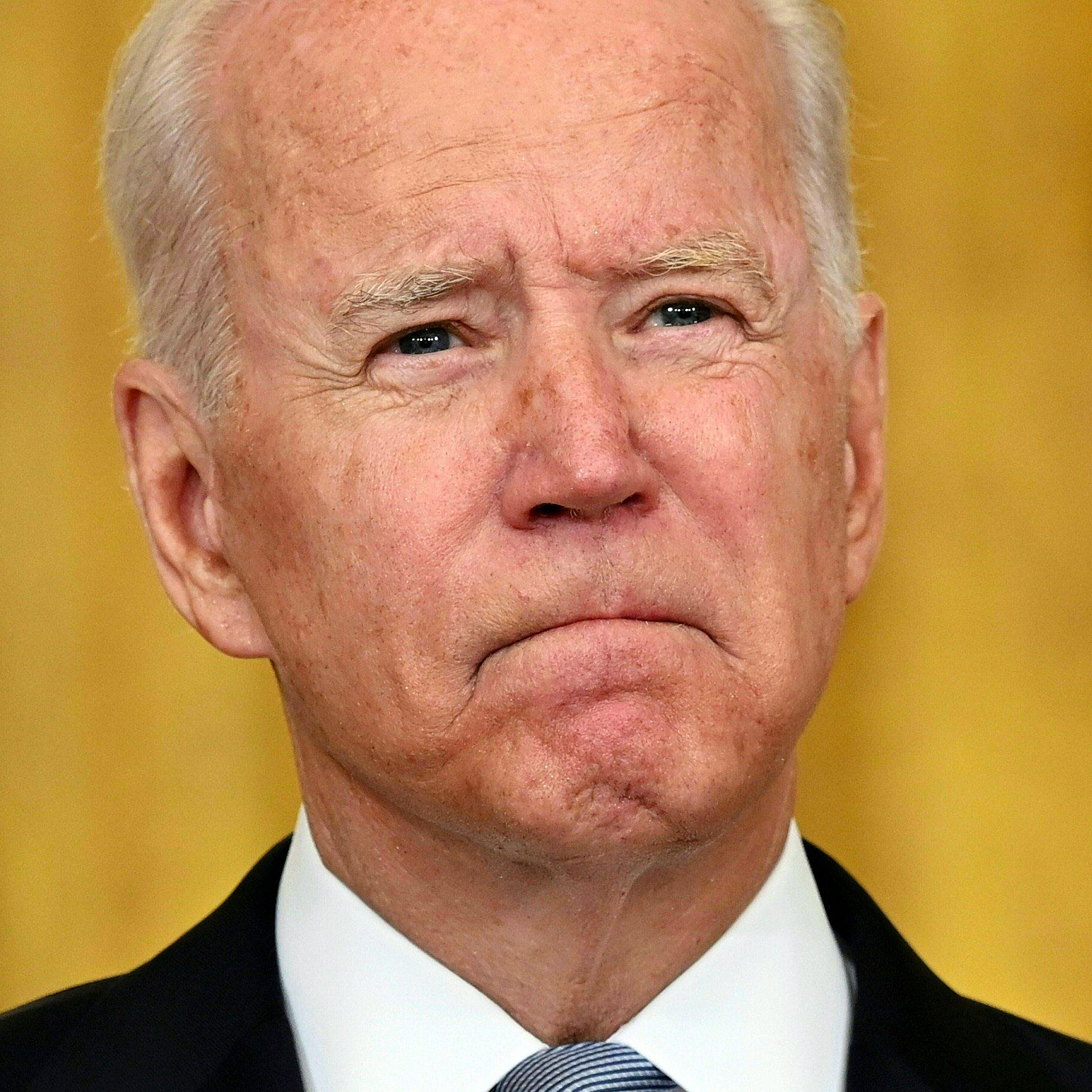 President Joe Biden delivers remarks about the situation in Afghanistan, after the Taliban took Kabul a day earlier, in the East Room of the White House on Aug. 16, 2021.