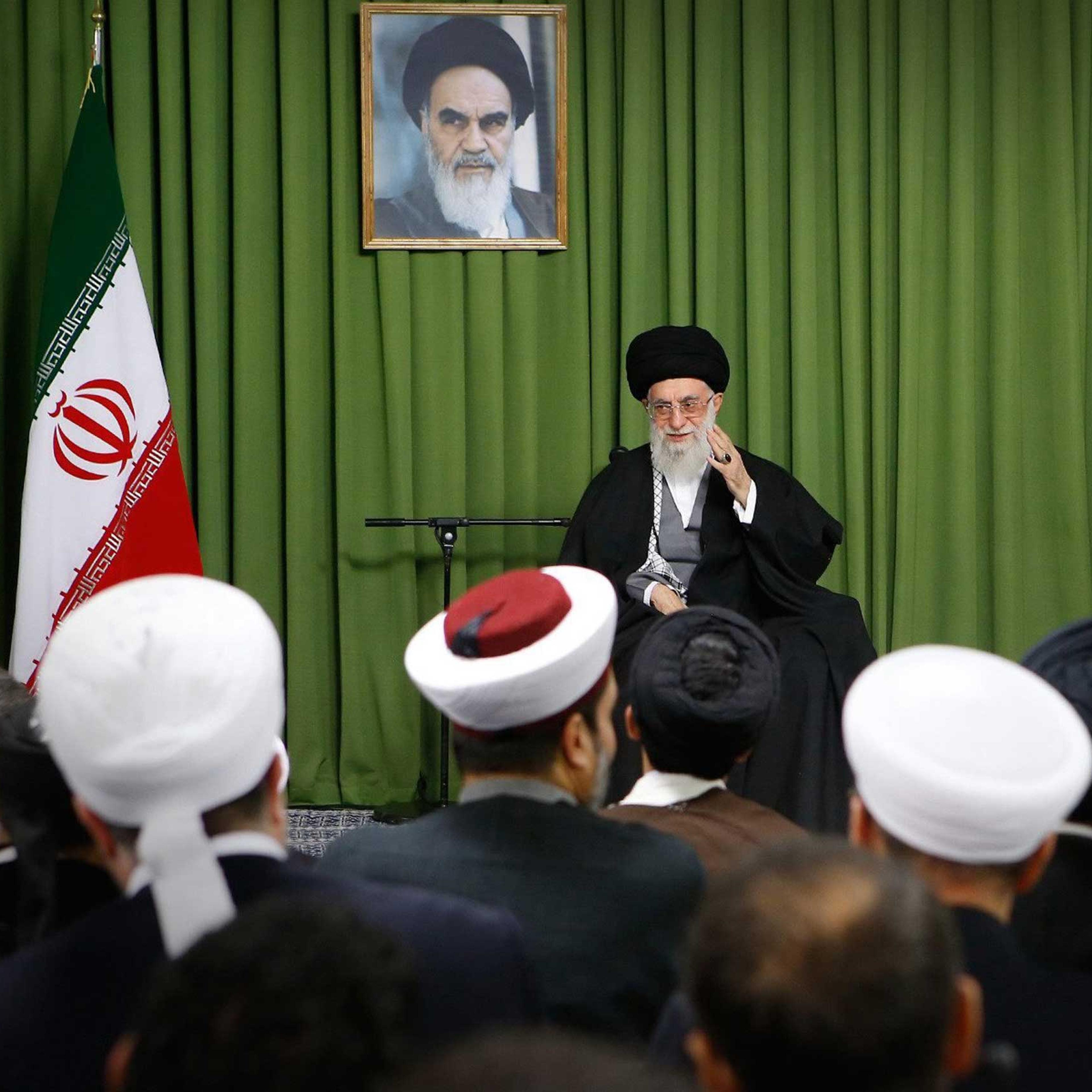 Supreme leader Ayatollah Ali Khamenei speaks during a ceremony in Tehran, Nov. 25, 2014.