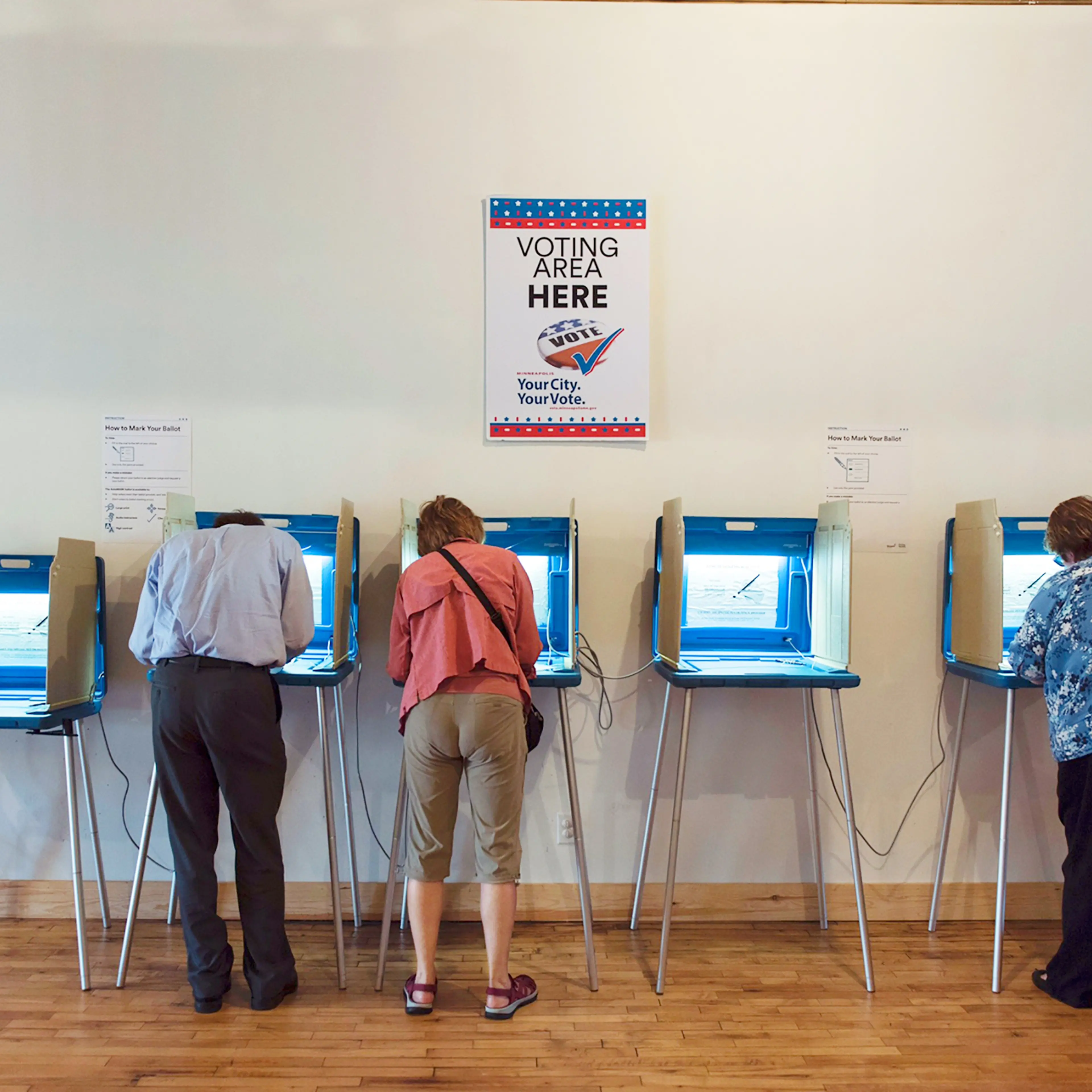 Voters cast early ballots in Minneapolis in October 2016