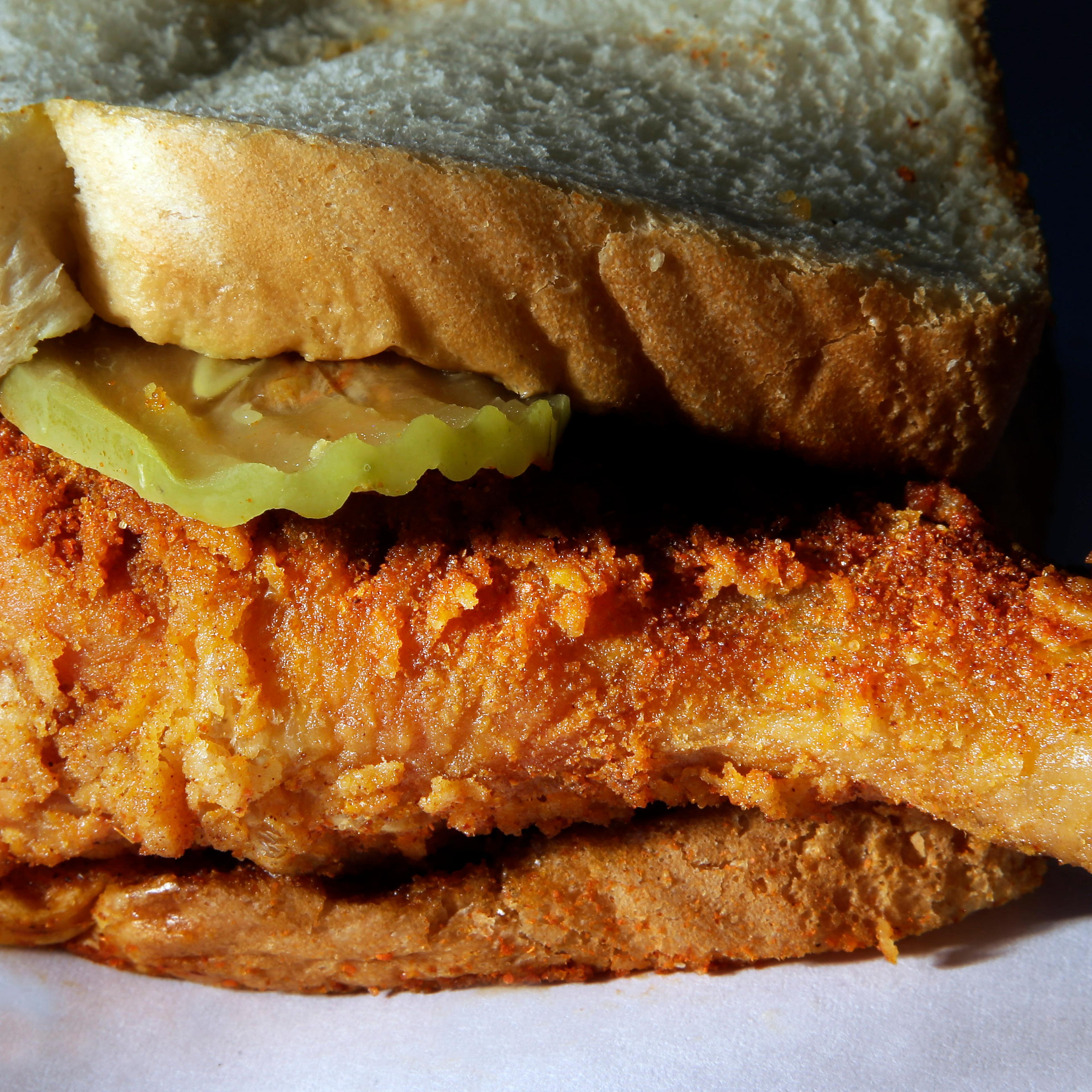 Nashville's signature dish, hot fried chicken being served at Bolton's Spicy Chicken and Fish restaurant in Nashville, Tenn, March 22, 2013.