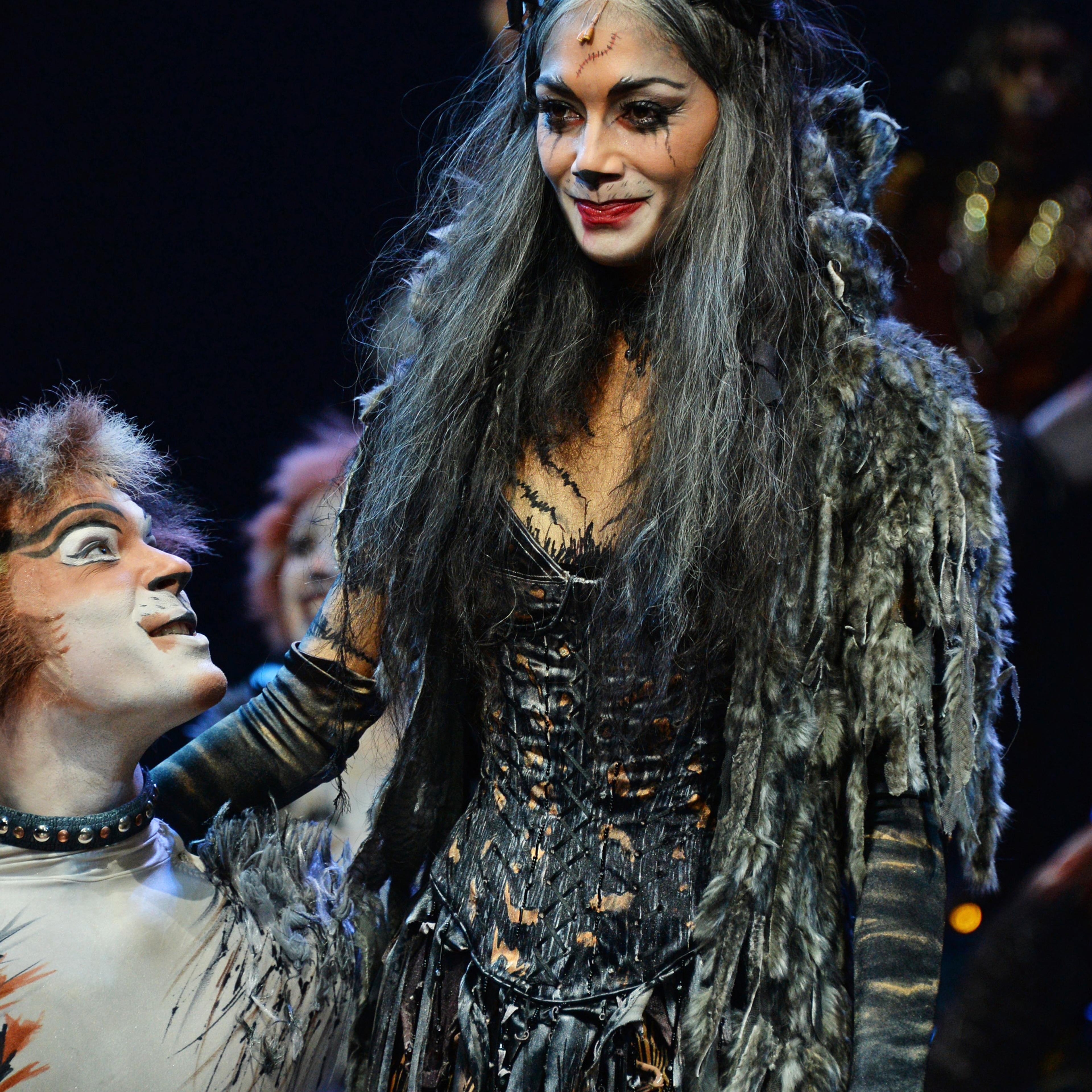bows at the curtain call during the press night performance of "Cats" as Nicole Scherzinger joins the cast at the London Palladium on December 11, 2014 in London, England.