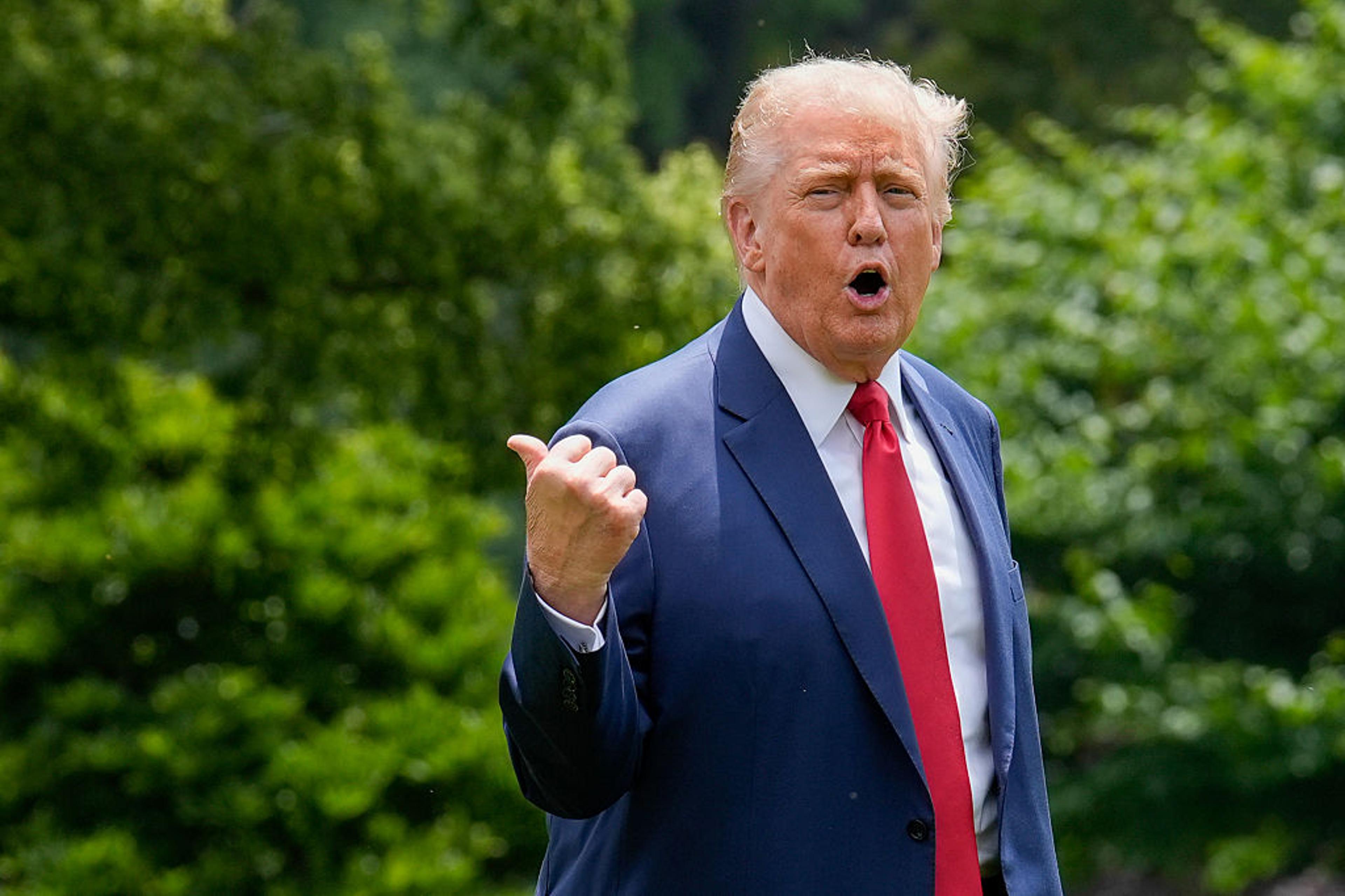 President Trump Returns To White House From Maryland