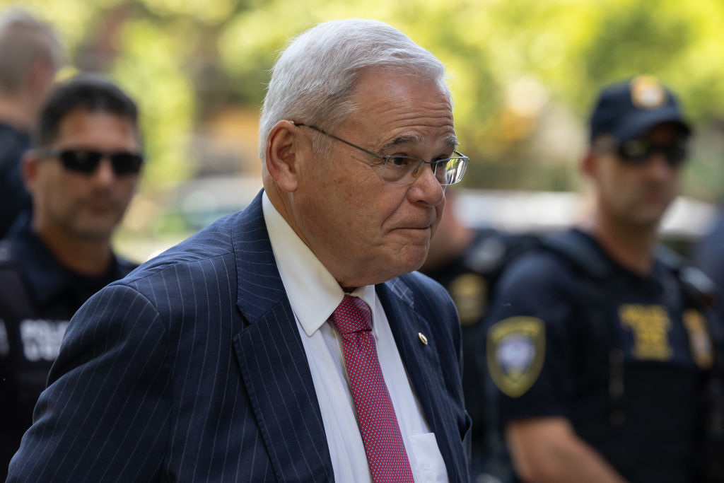 Senator Robert Menendez, a Democrat from New Jersey, arrives at federal court in New York, U.S., on Monday, June 3, 2024.