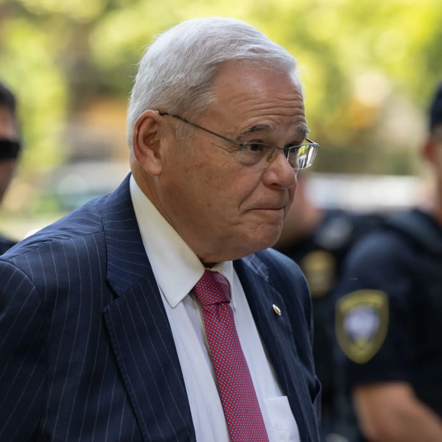 Senator Robert Menendez, a Democrat from New Jersey, arrives at federal court in New York, U.S., on Monday, June 3, 2024.