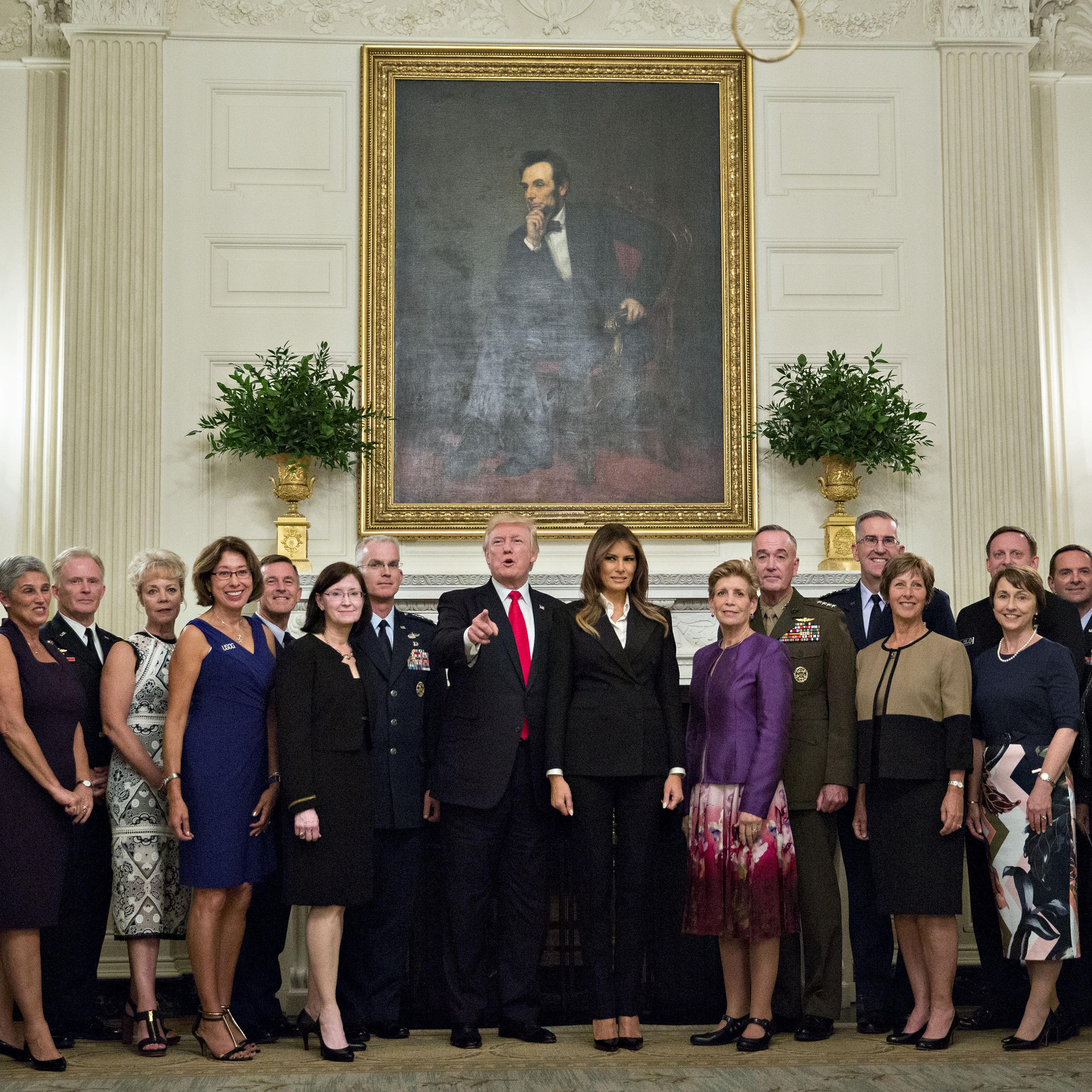 President Trump Participates In Briefing With Senior Military Leaders