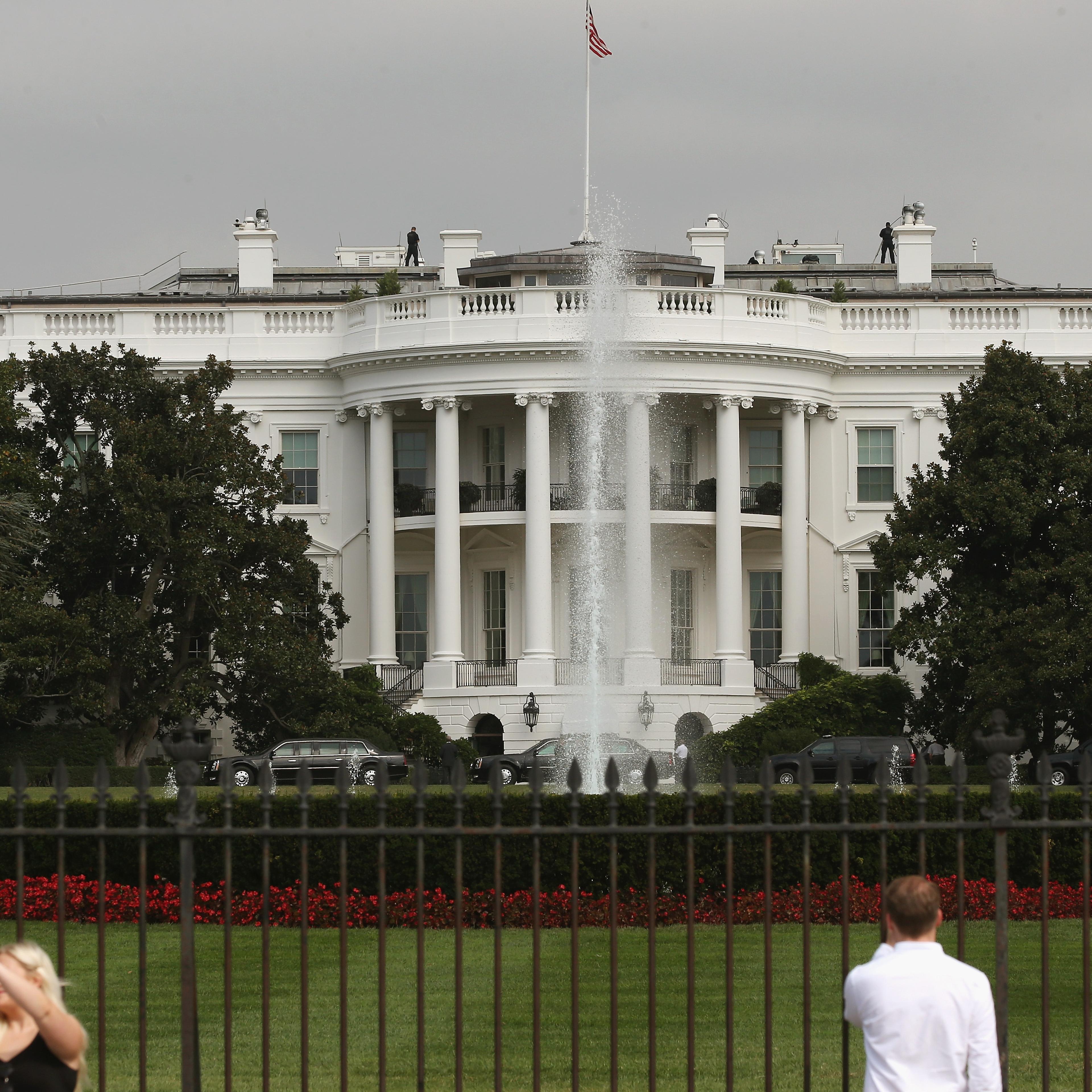 Tourists visit the south side of the White House on Sept. 30, 2014 in Washington.