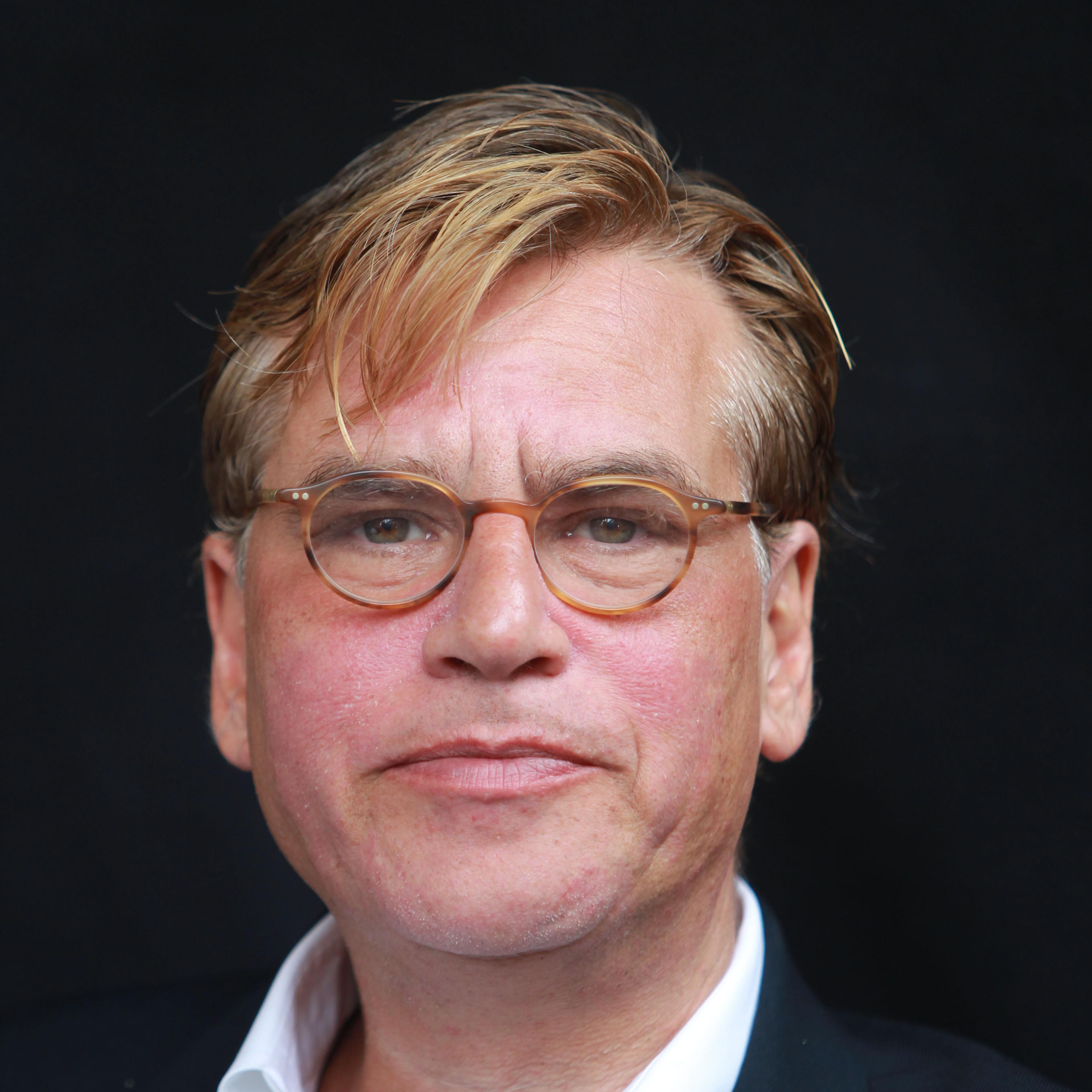 Aaron Sorkin filming "Newsroom" on July 20, 2014 in New York City.