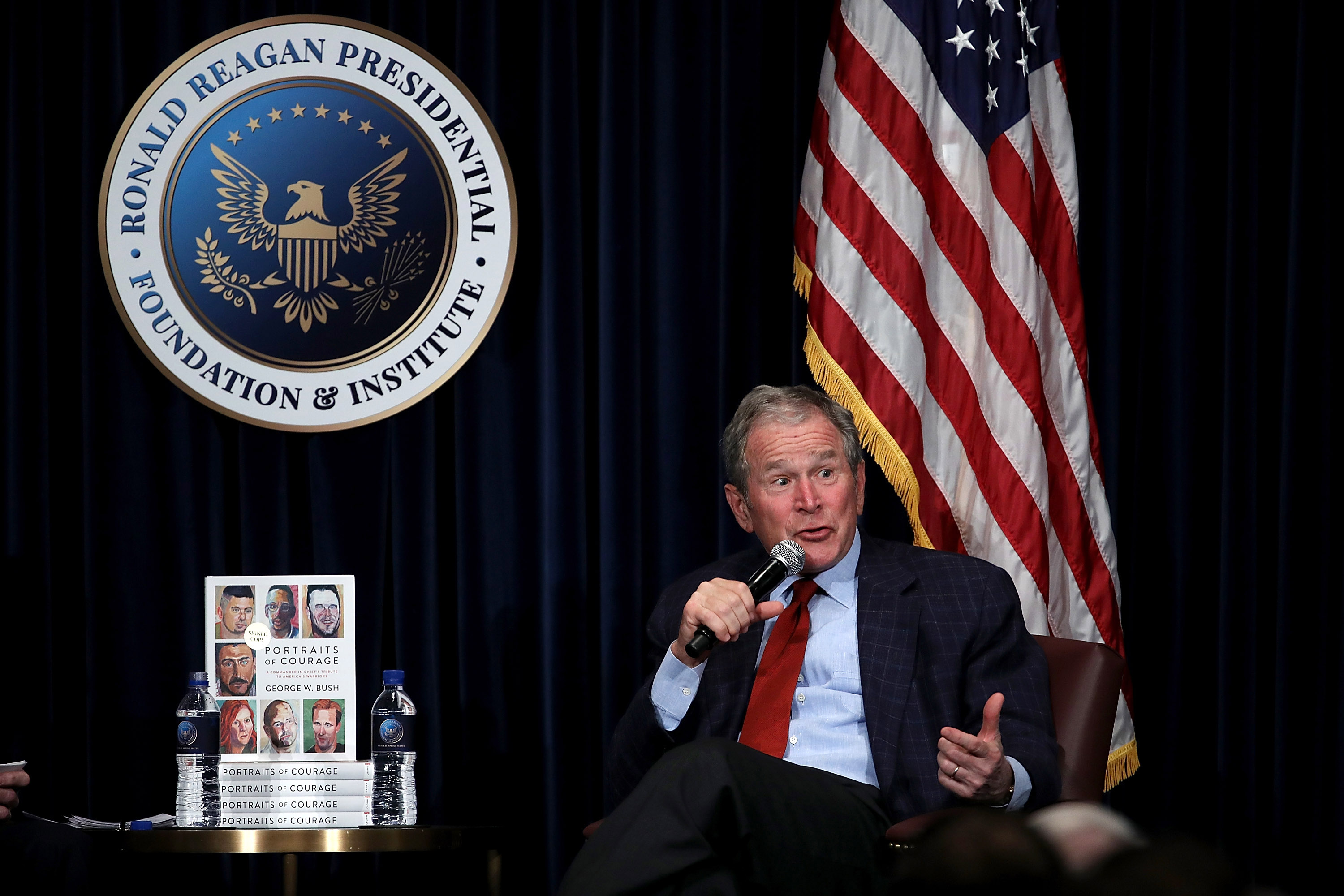 President George W. Bush Discusses His New Book At The Reagan Presidential Library