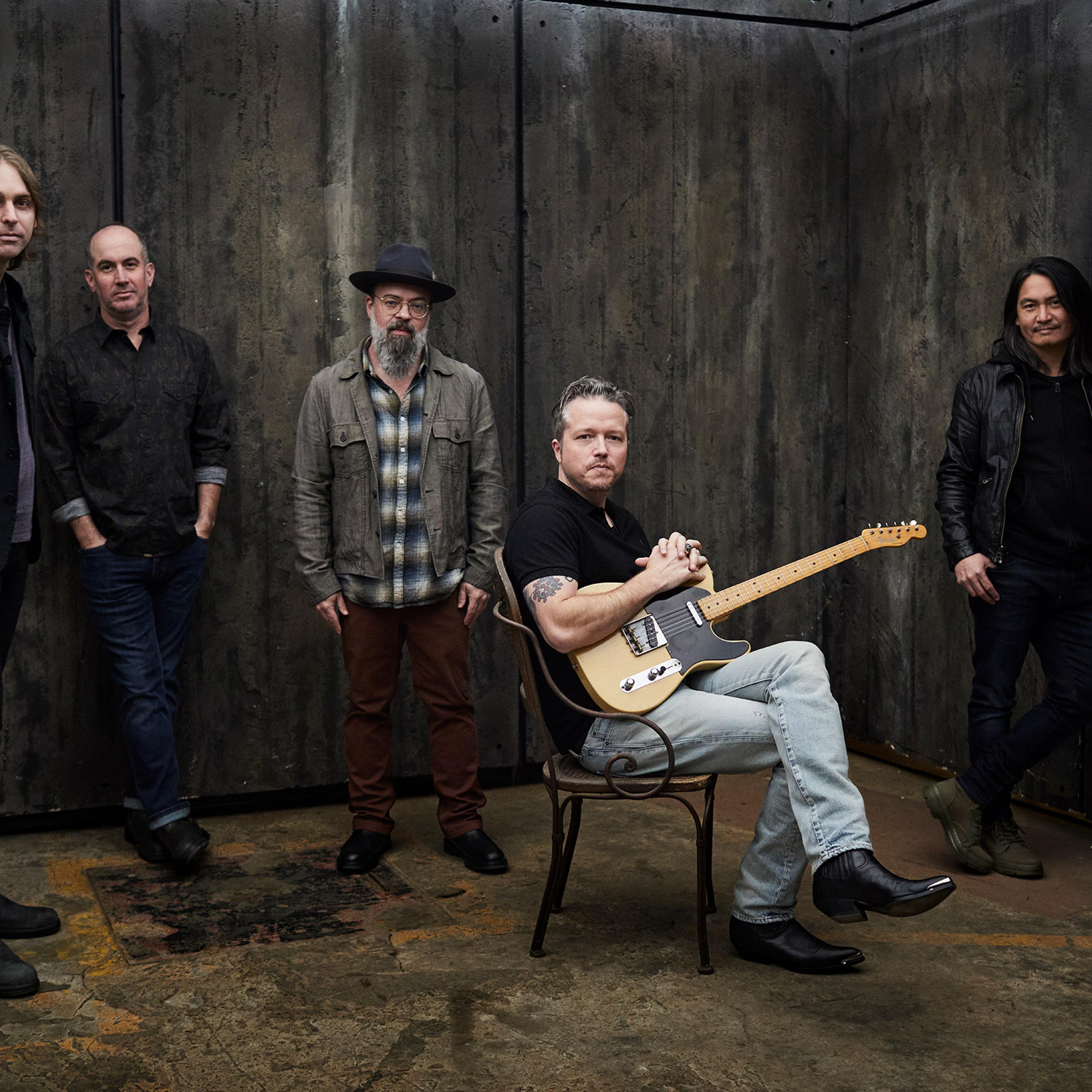Jason Isbell, seated, with the band the 400 Unit