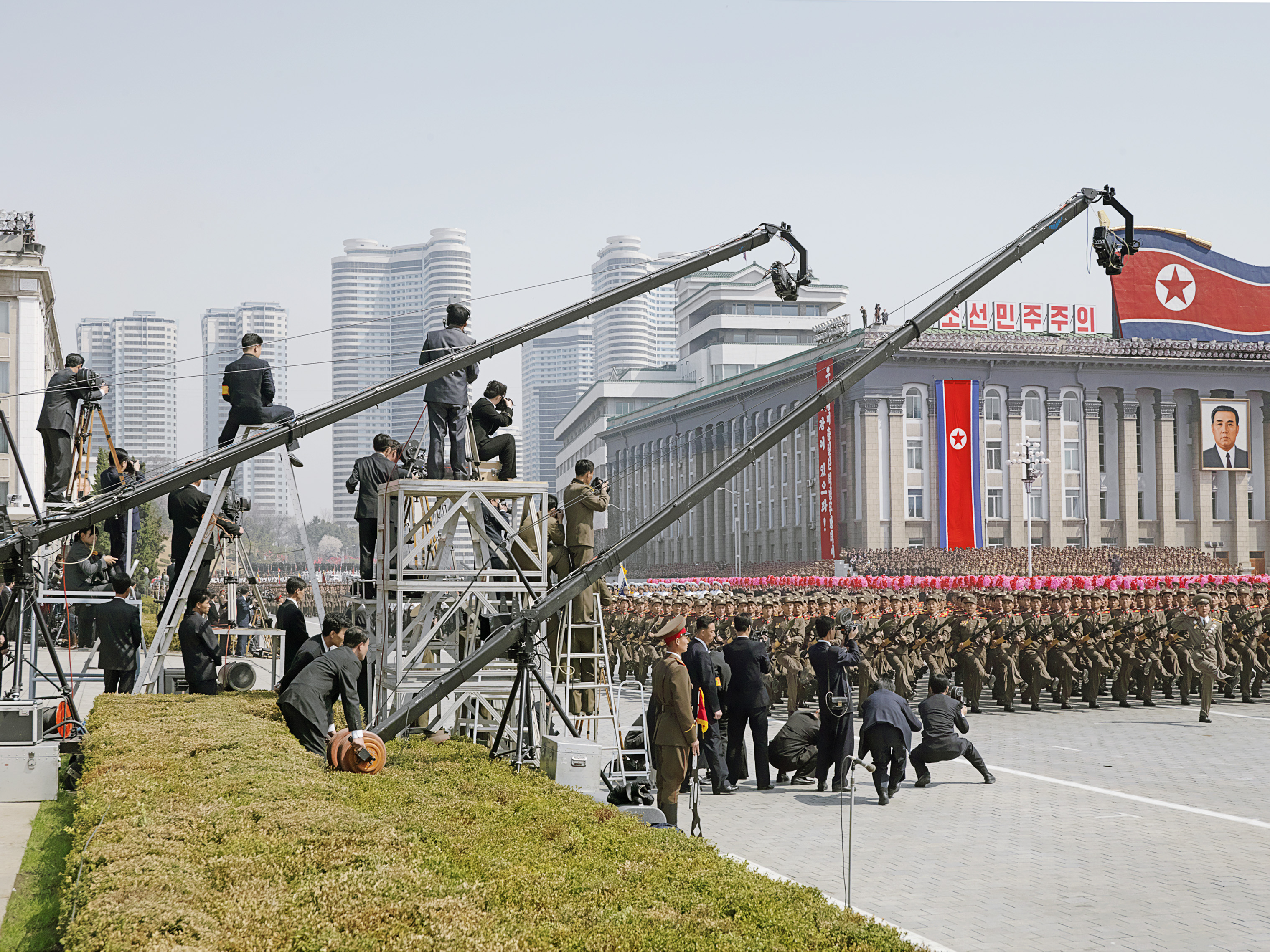 April 15, 2012 kim il sung square parade celebrating century birth of kim il sung "day of the sun" North Korea